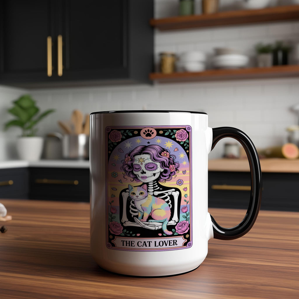 The Cat Lover - Skeleton Tarot Card - Pet Lover Mug