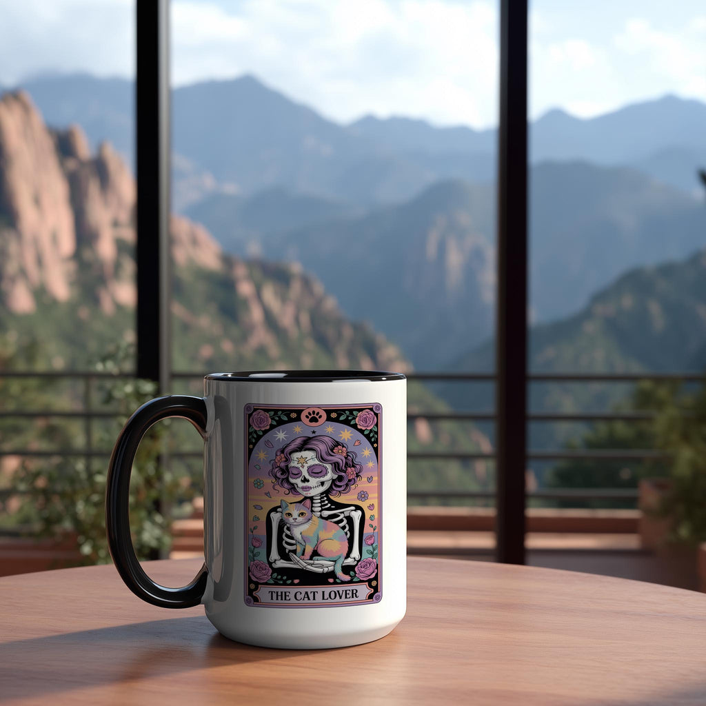 The Cat Lover - Skeleton Tarot Card - Pet Lover Mug