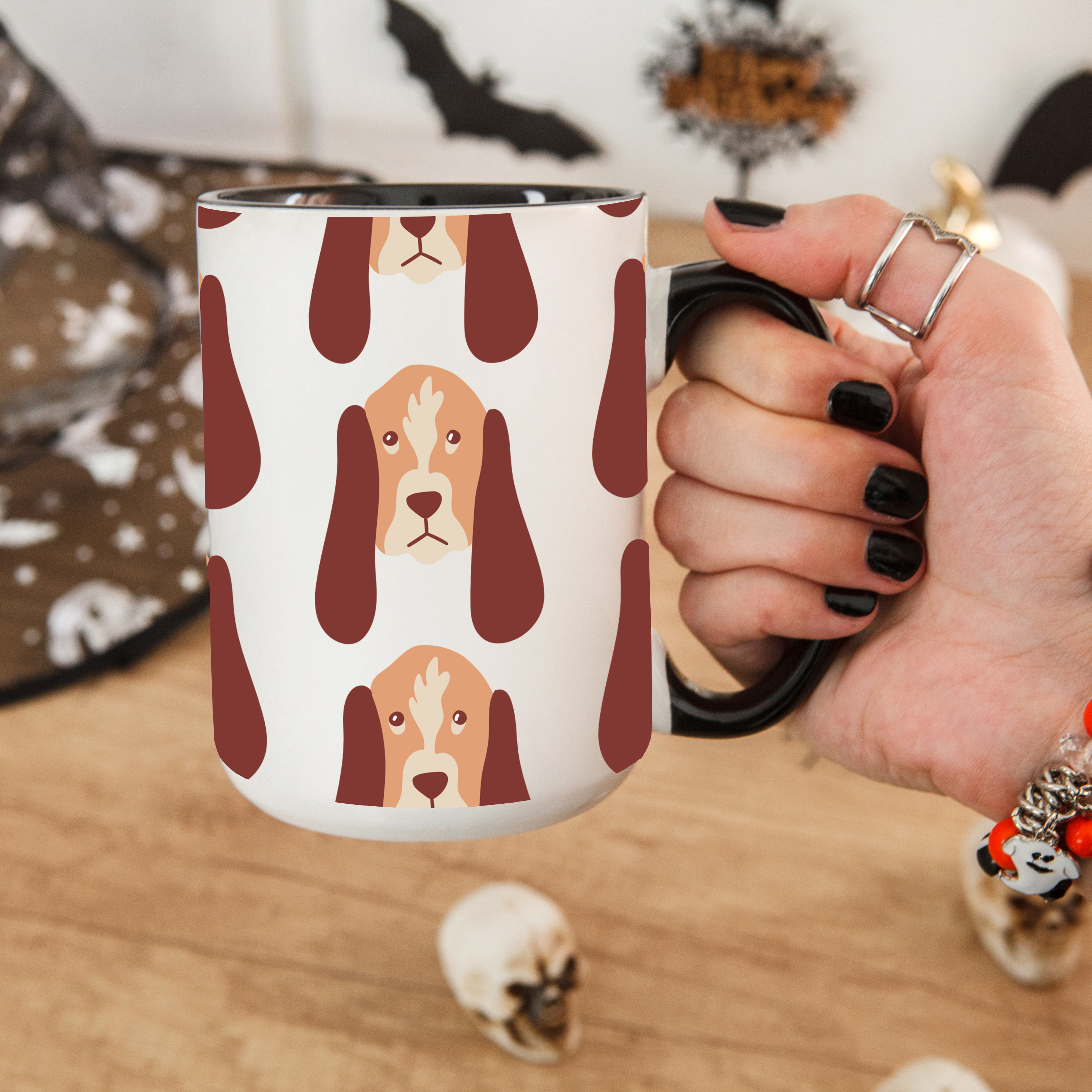 Bloodhound Dog Doodle Design 15oz Mug