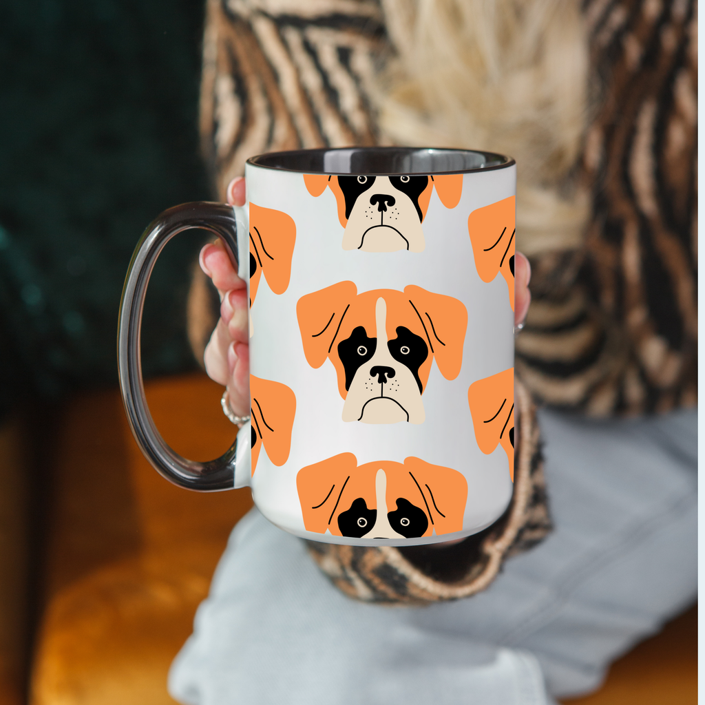 Boxer Dog Doodle Design 15oz Mug