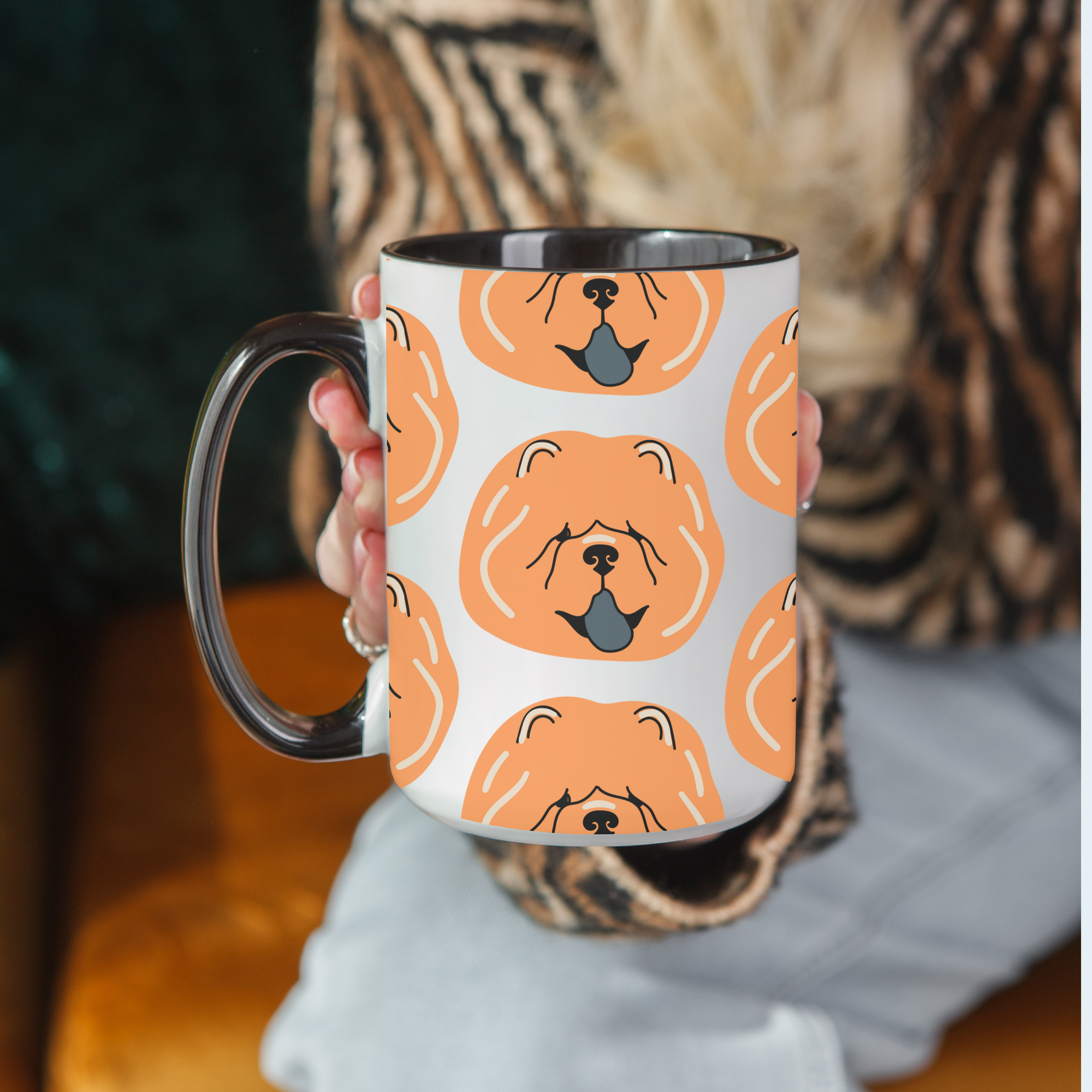Chow Chow Dog Doodle Design 15oz Mug