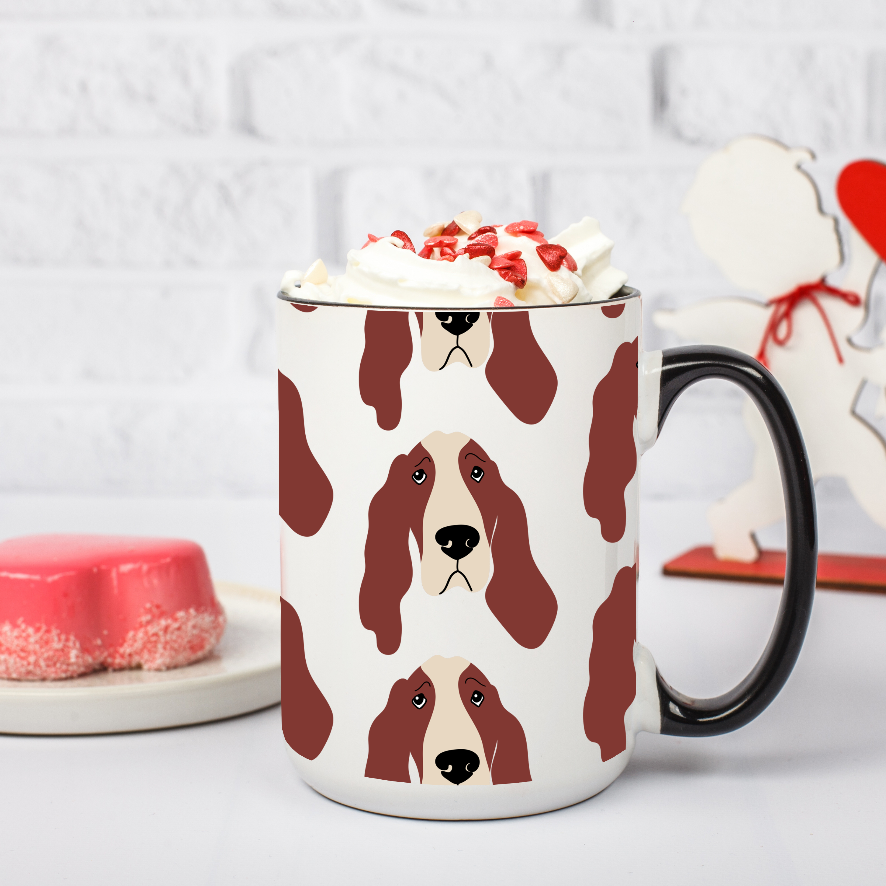 Basset Hound Dog Doodle Design 15oz Mug