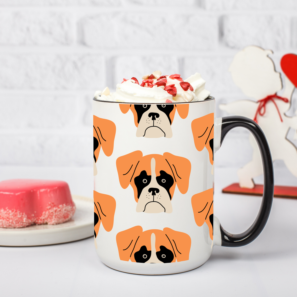 Boxer Dog Doodle Design 15oz Mug