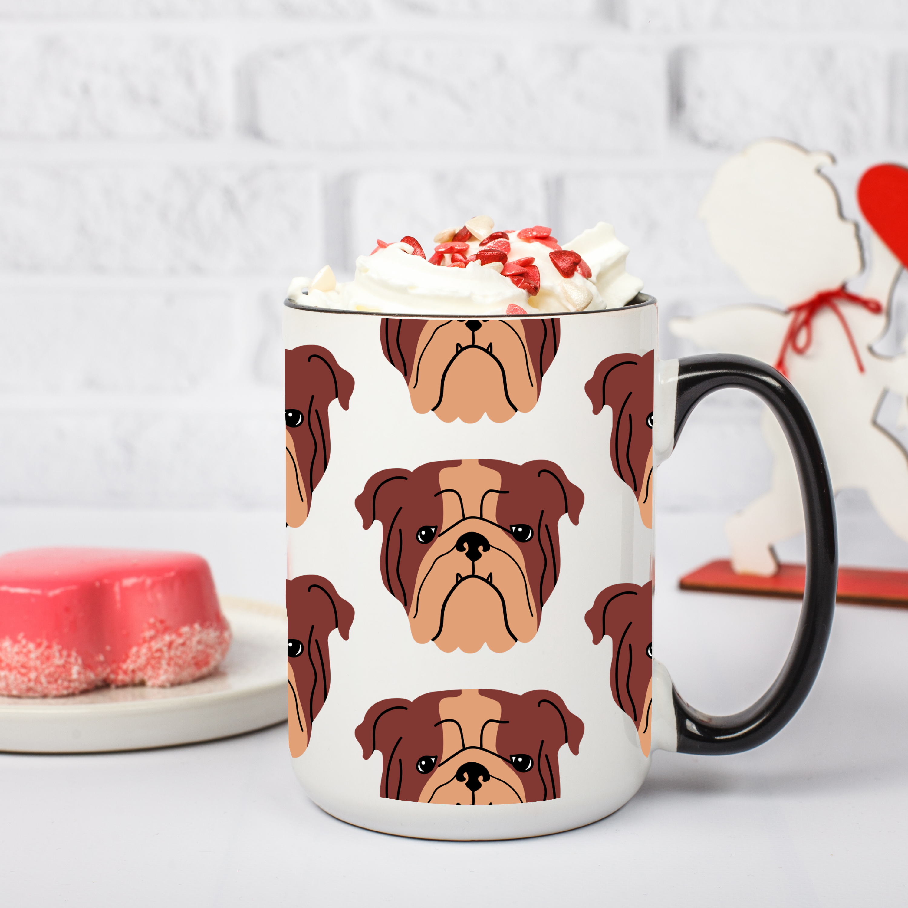 Bulldog Dog Doodle Design 15oz Mug