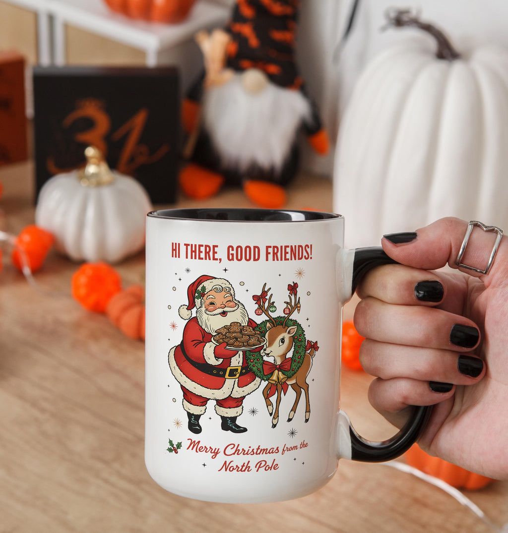 Santa and Reindeer - Christmas Mug