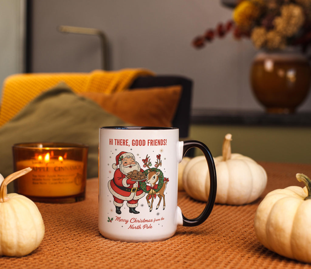 Santa and Reindeer - Christmas Mug