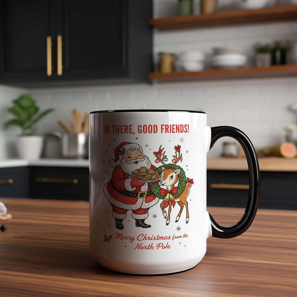 Santa and Reindeer - Christmas Mug