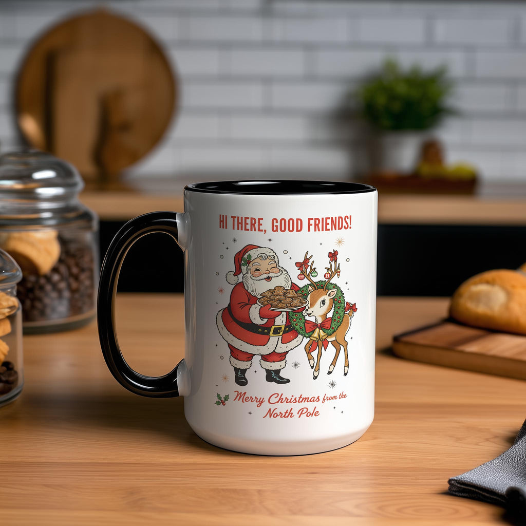Santa and Reindeer - Christmas Mug