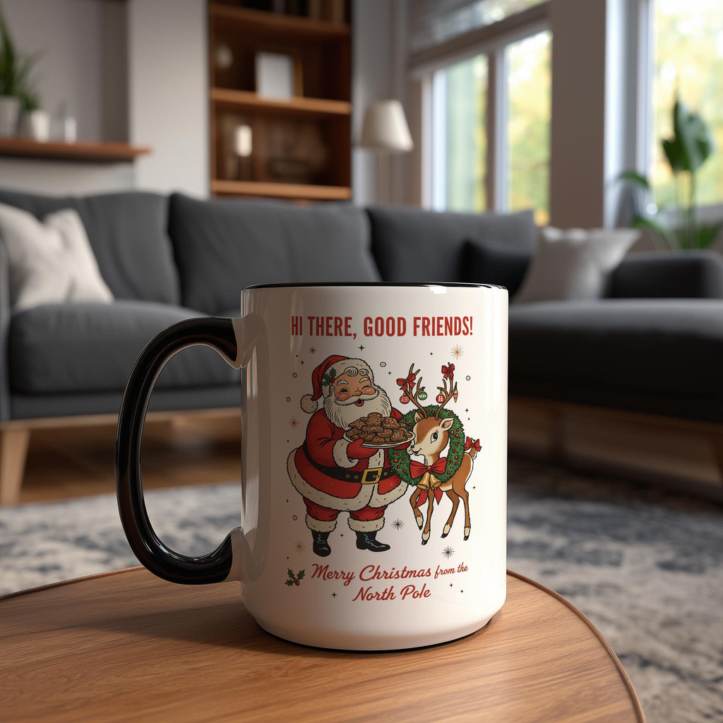 Santa and Reindeer - Christmas Mug