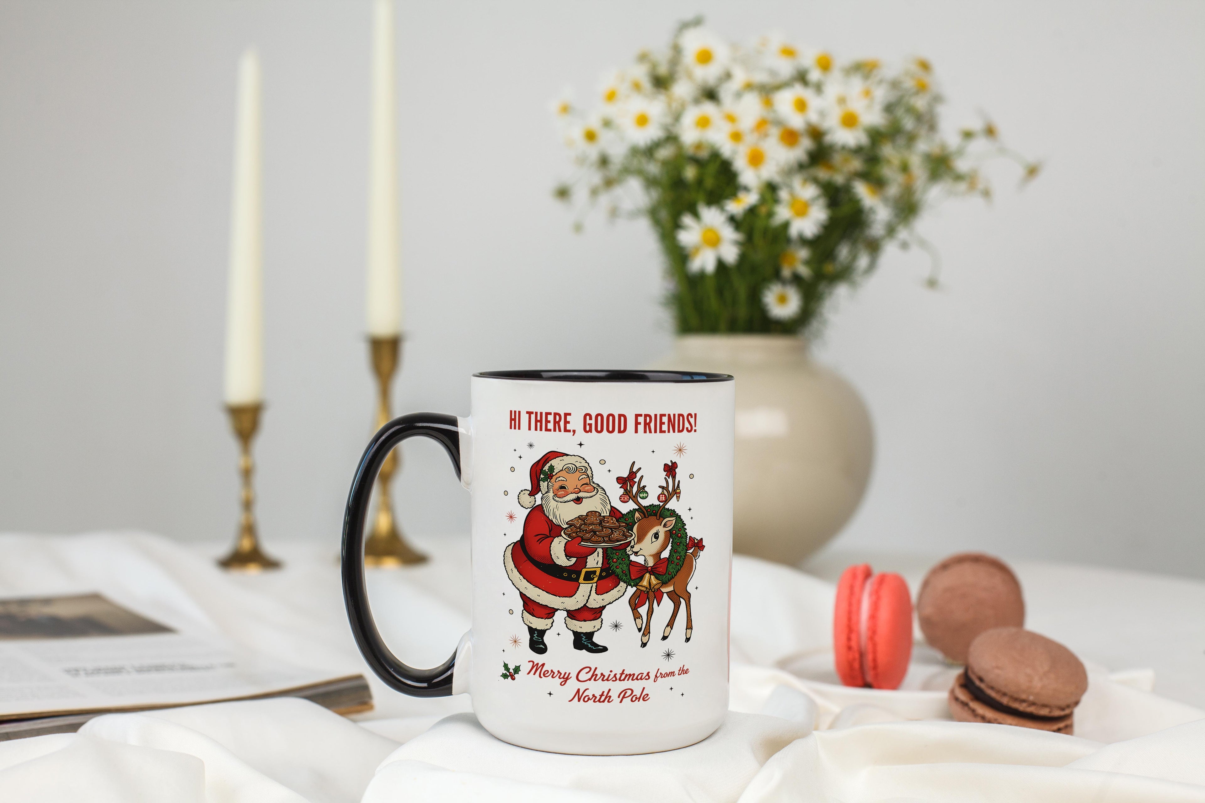 Santa and Reindeer - Christmas Mug