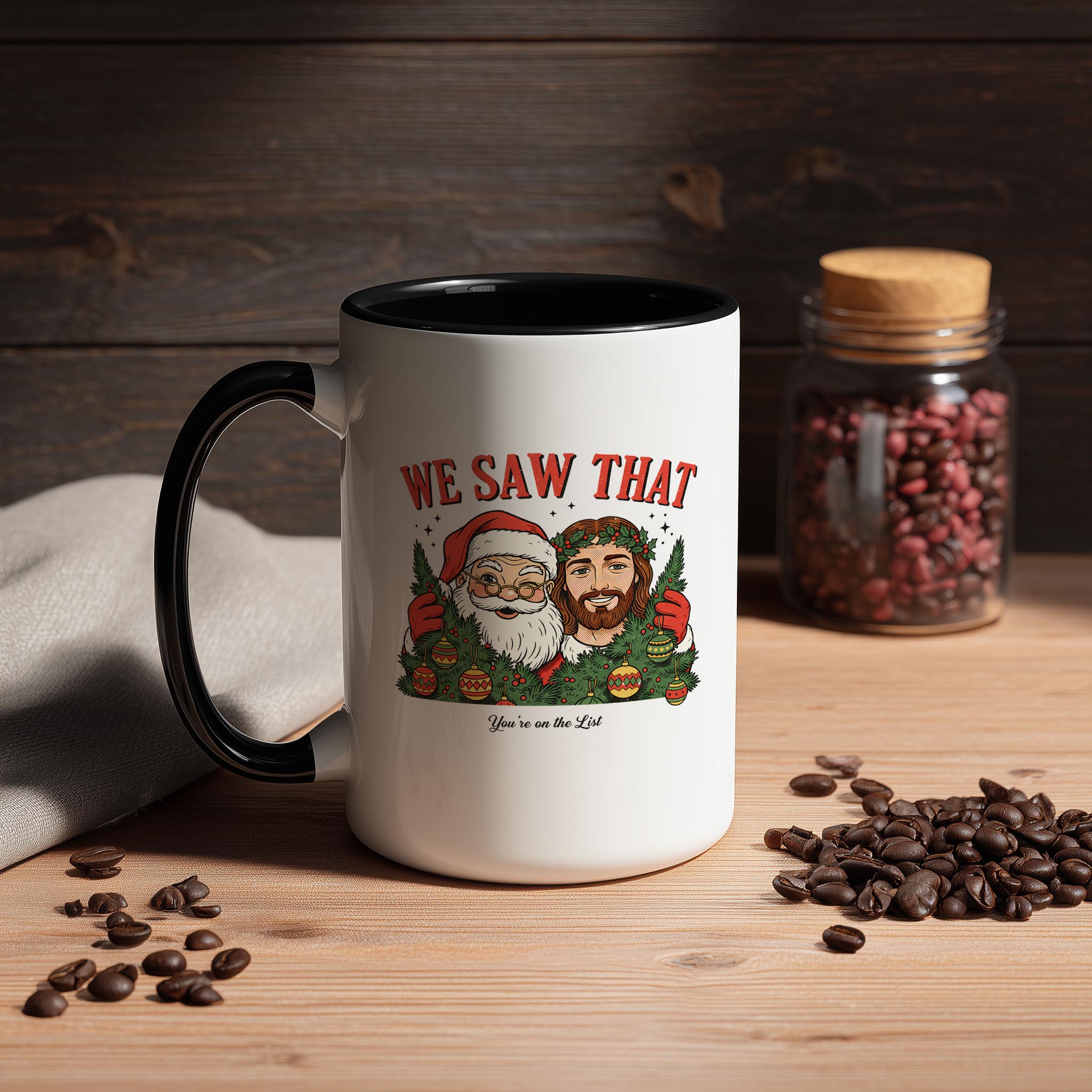 Santa and Jesus - Christmas Mug
