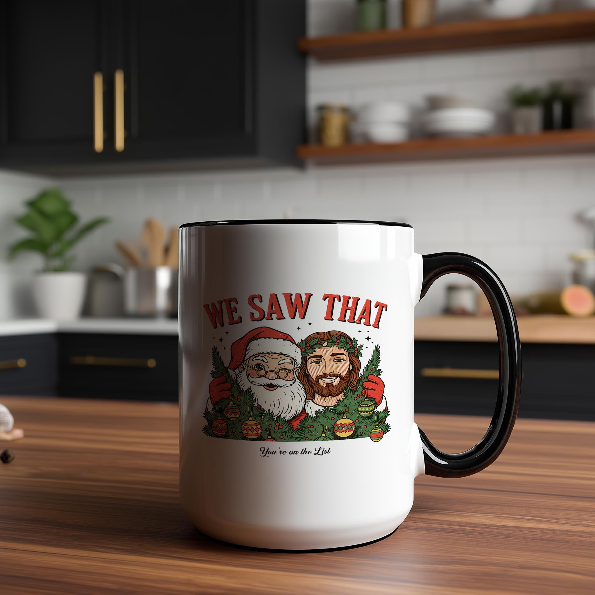 Santa and Jesus - Christmas Mug