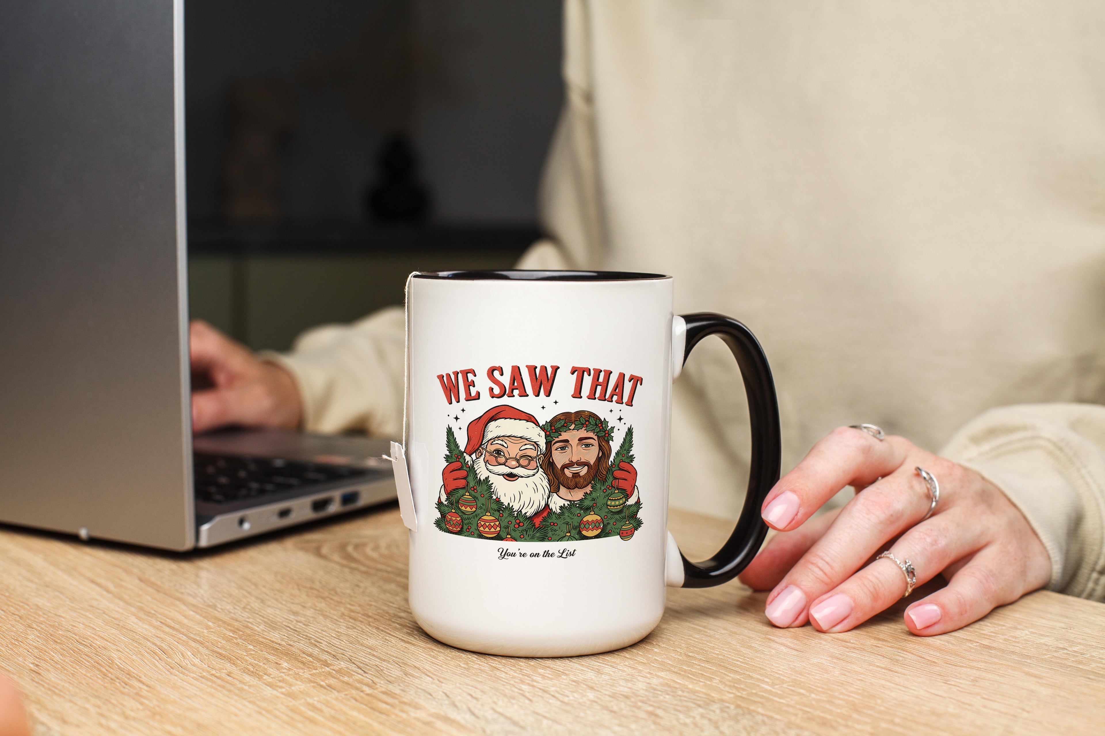 Santa and Jesus - Christmas Mug
