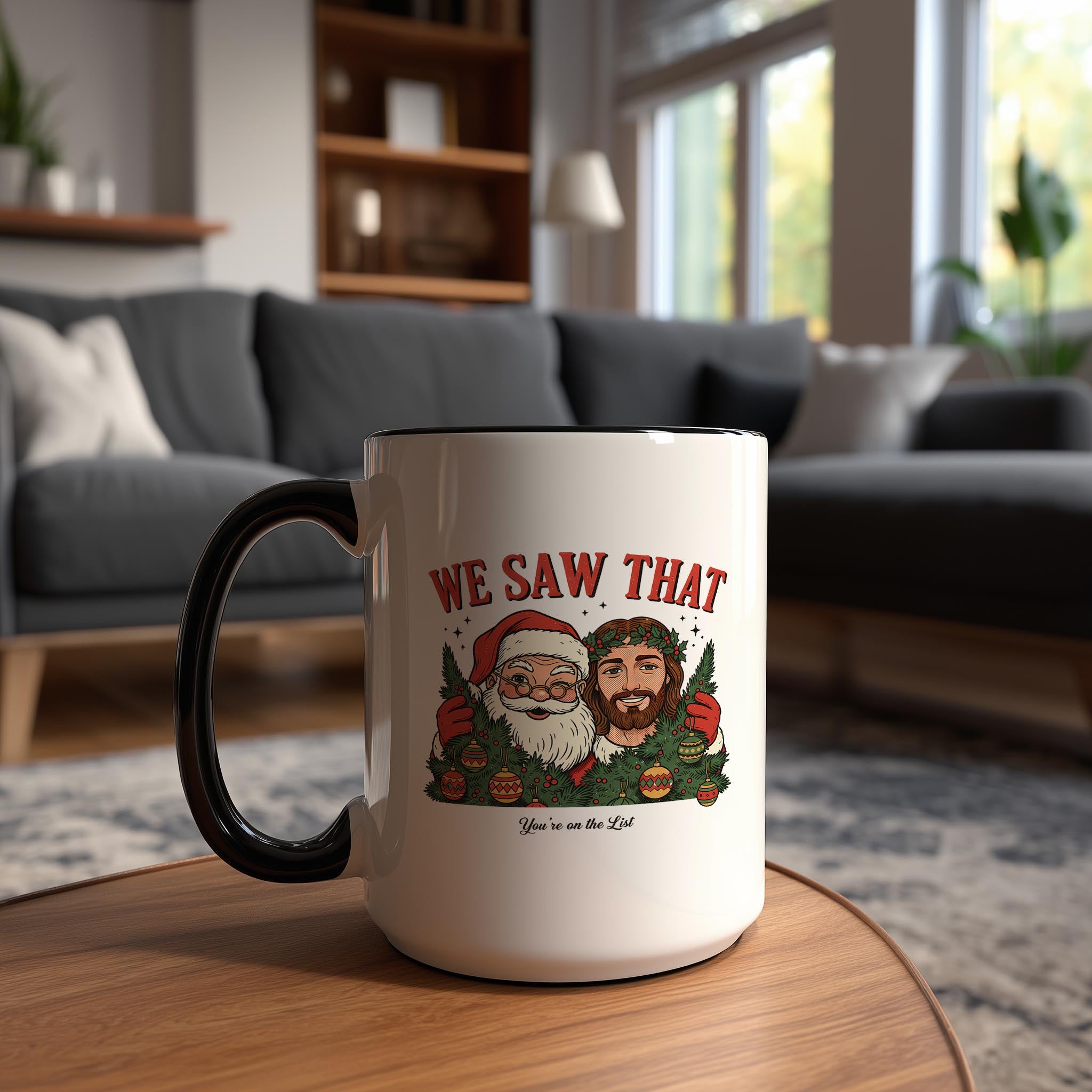 Santa and Jesus - Christmas Mug