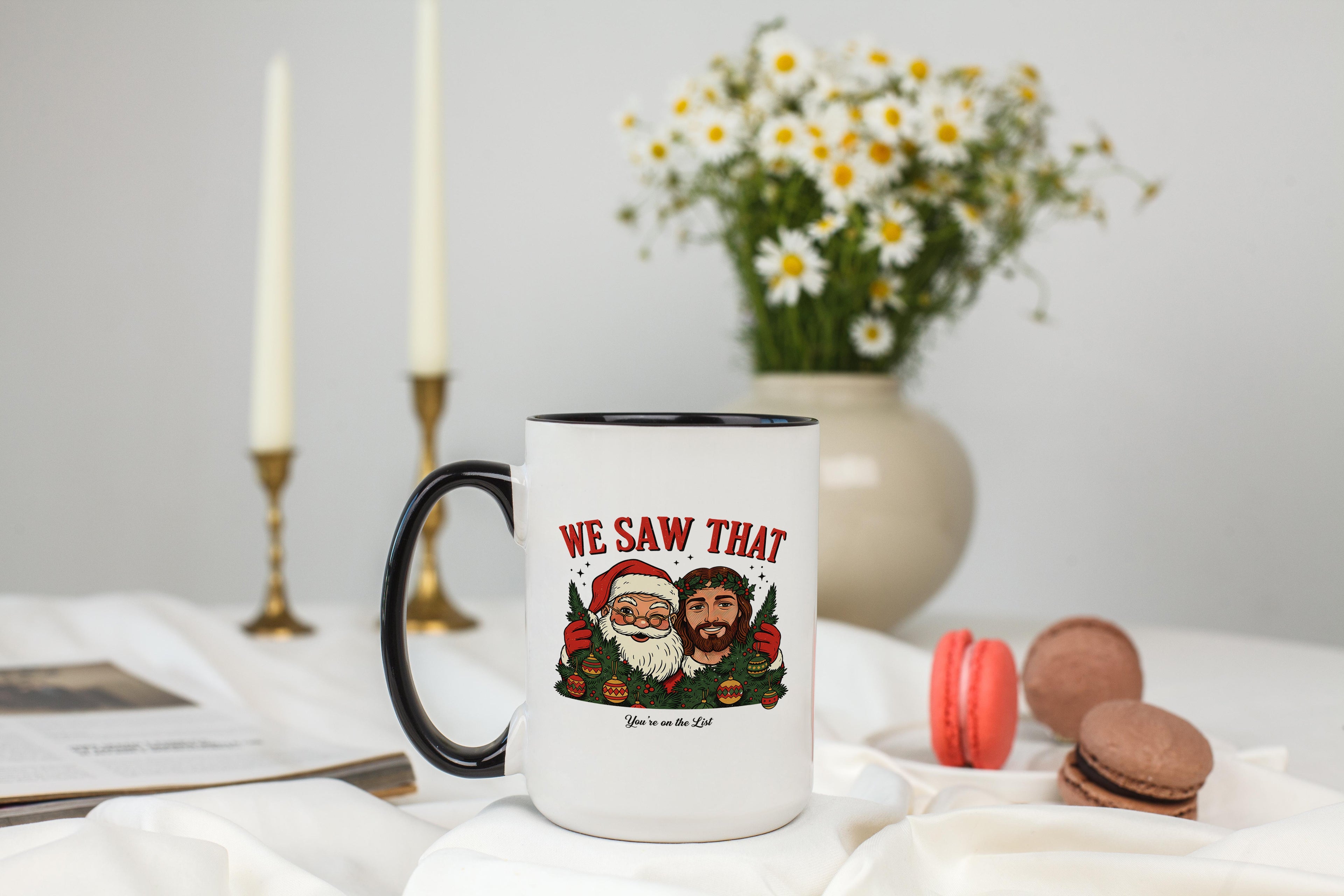 Santa and Jesus - Christmas Mug