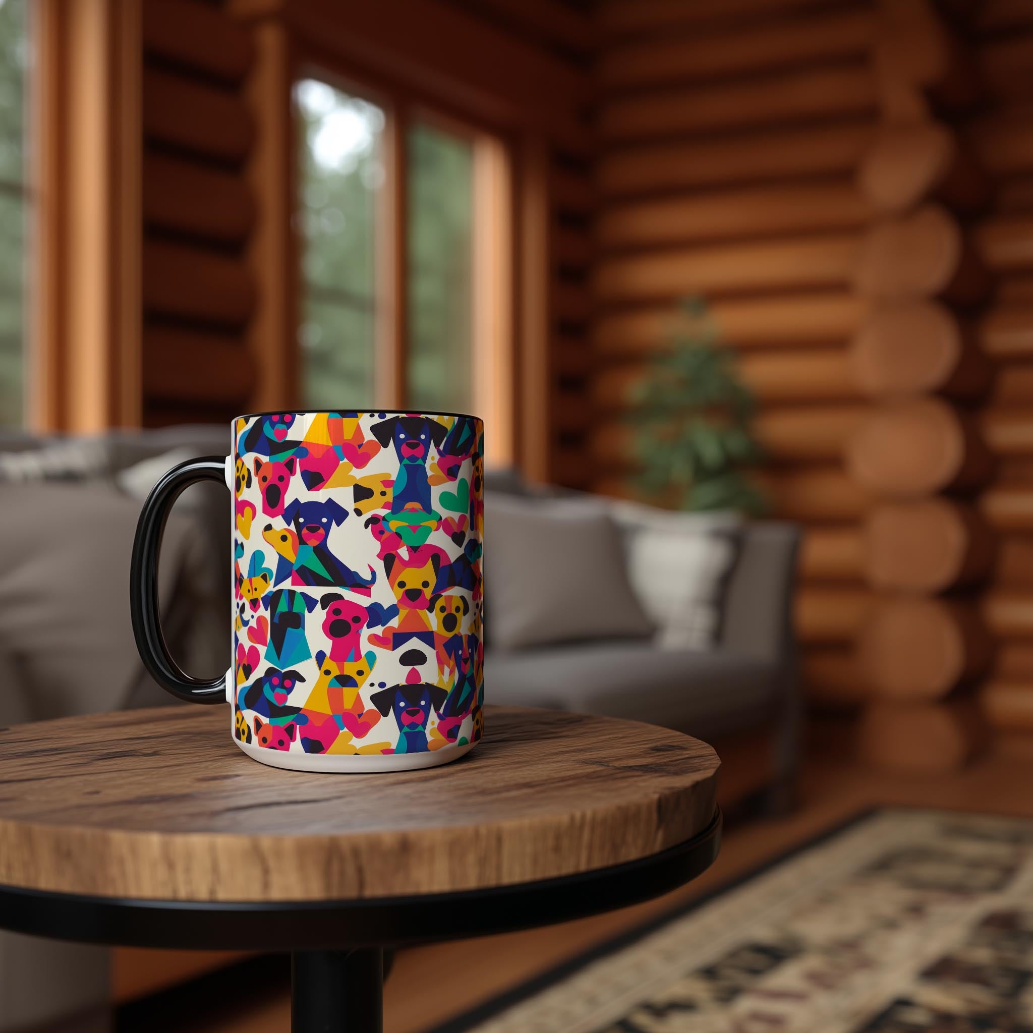 Abstract Dogs Pattern - Pet Lovers Mug
