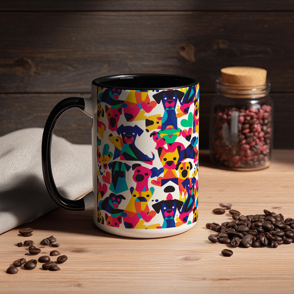 Abstract Dogs Pattern - Pet Lovers Mug