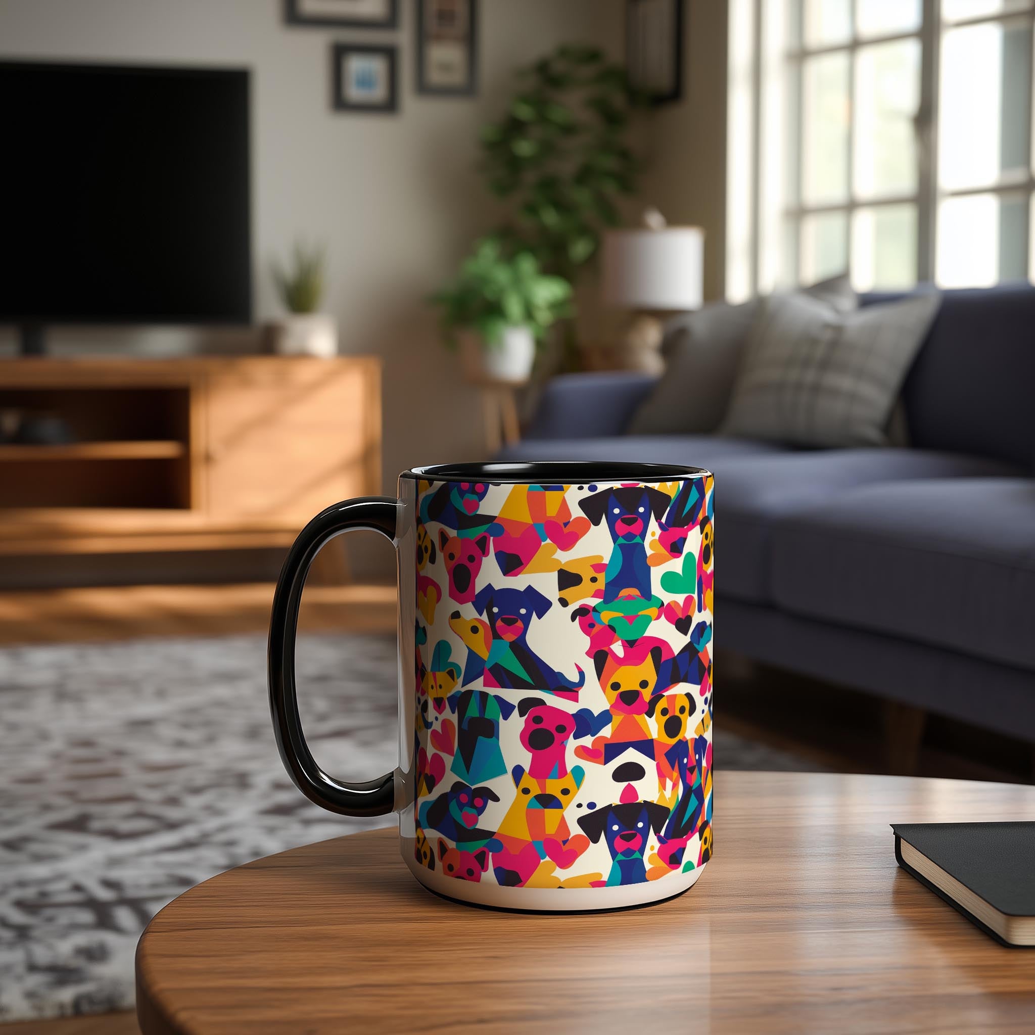 Abstract Dogs Pattern - Pet Lovers Mug