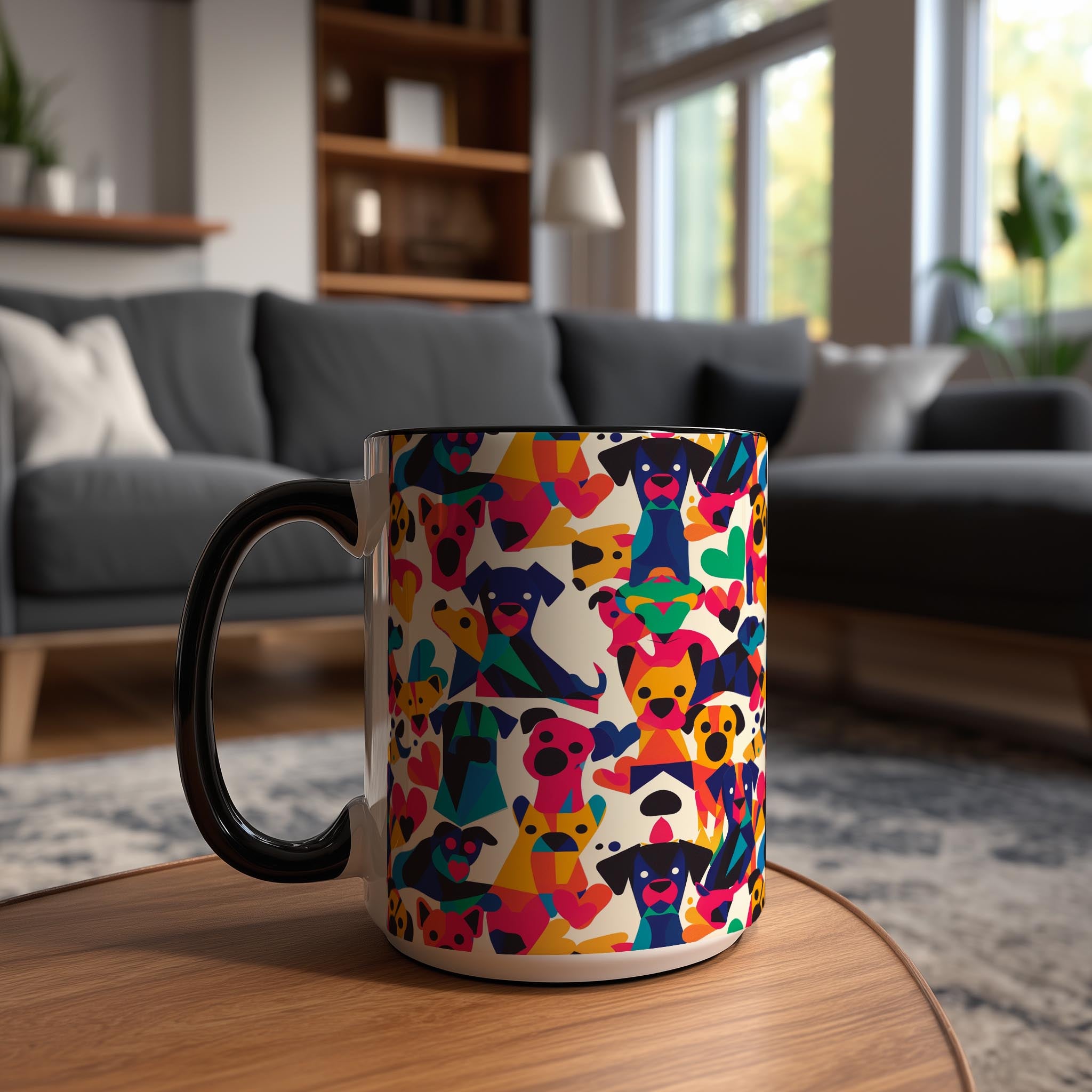 Abstract Dogs Pattern - Pet Lovers Mug