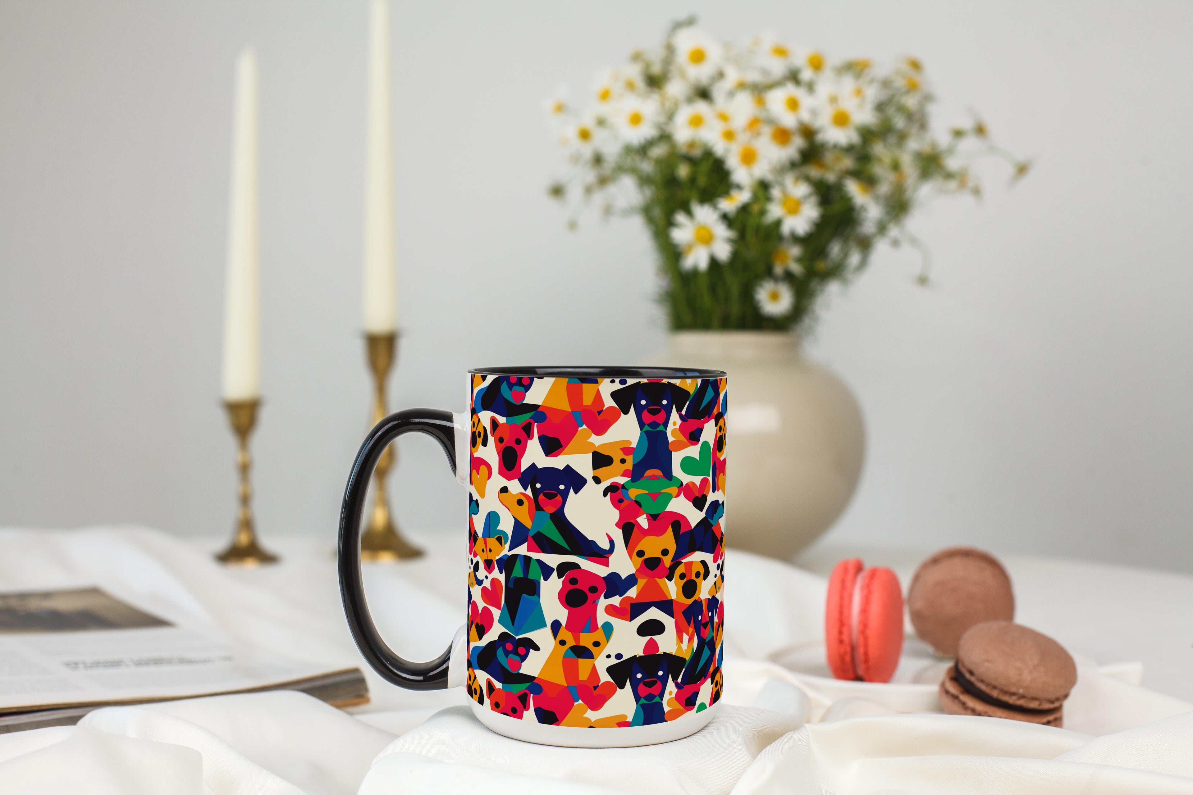 Abstract Dogs Pattern - Pet Lovers Mug