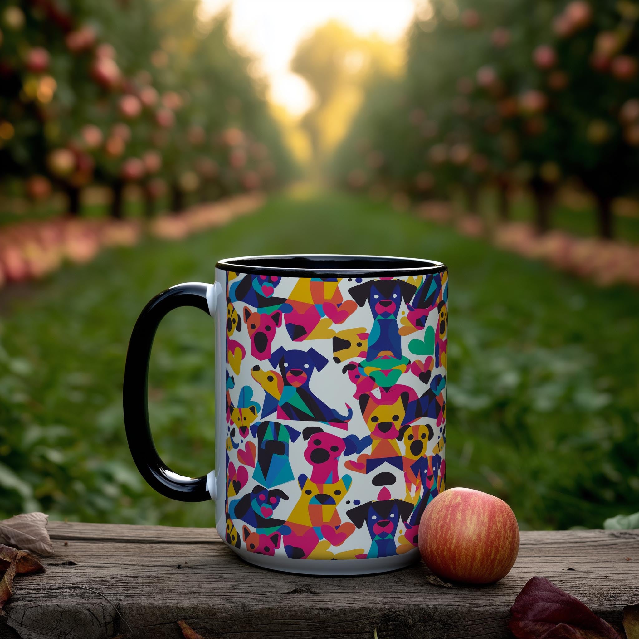 Abstract Dogs Pattern - Pet Lovers Mug