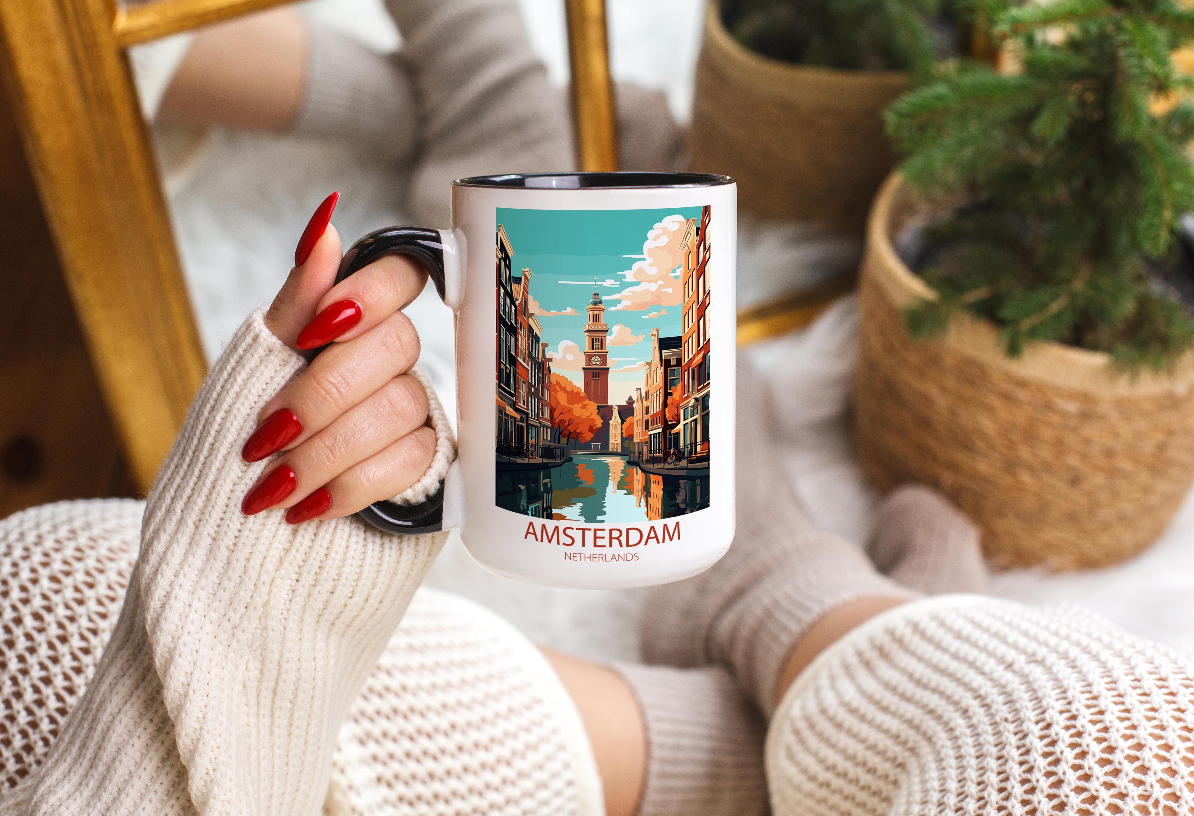 Amsterdam - The Netherlands - Beautiful Tourist Hotspots Mug