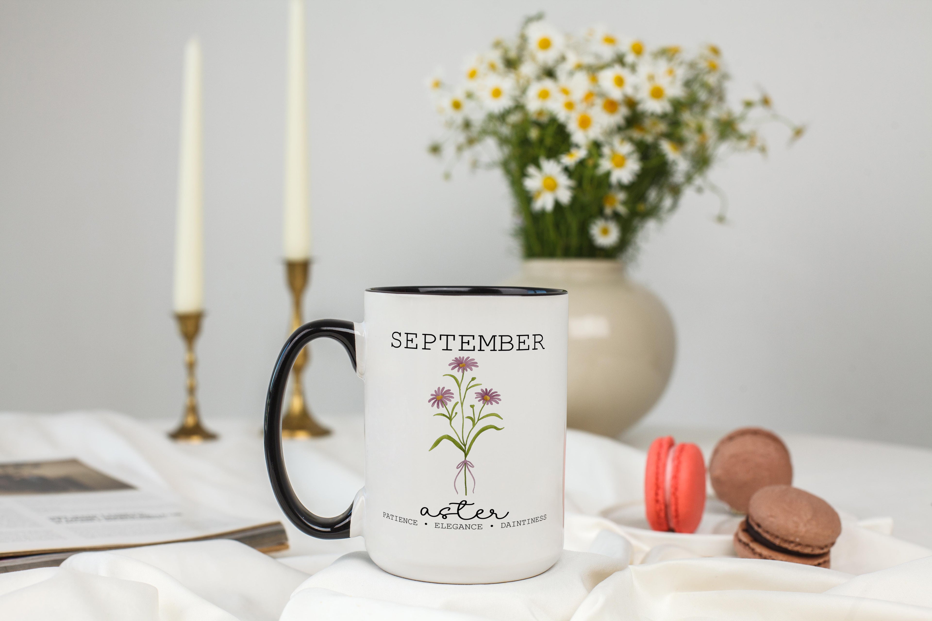 September - Aster - Birth Month Flower Mug
