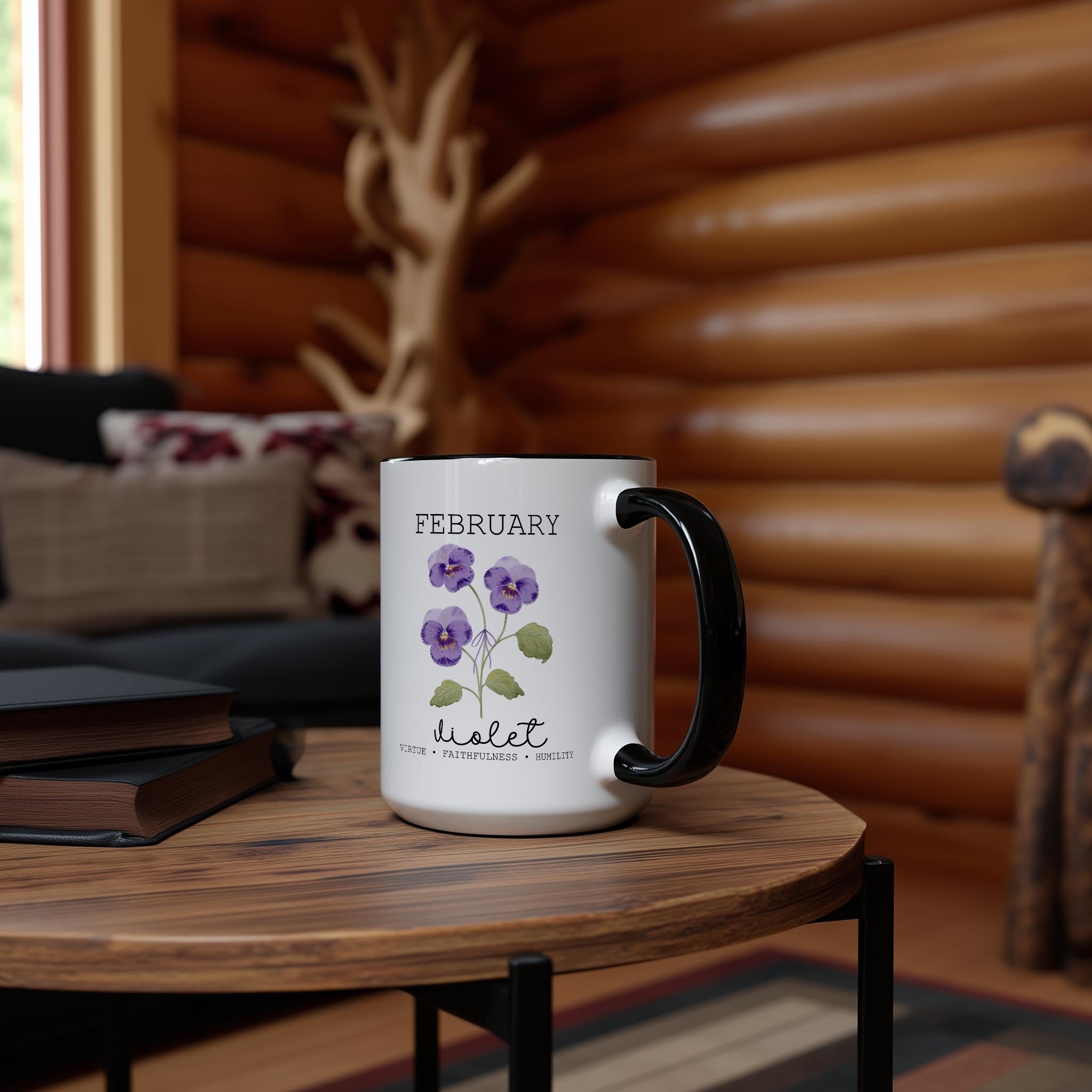 February - Violet - Birth Month Flower Mug