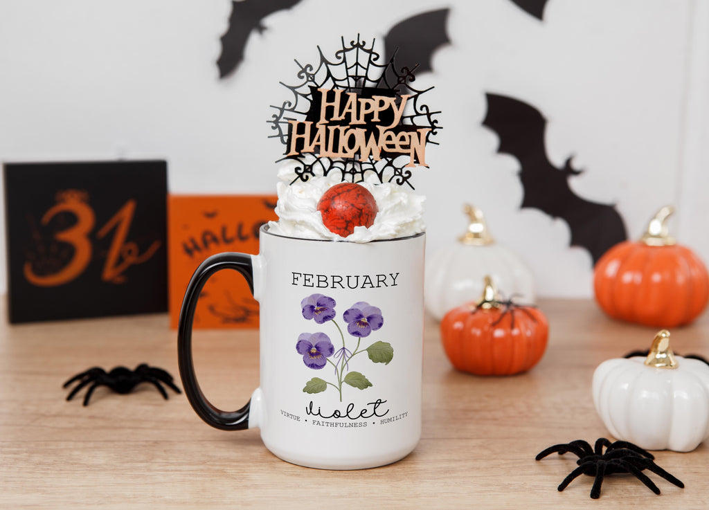 February - Violet - Birth Month Flower Mug