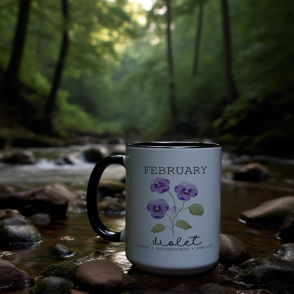 February - Violet - Birth Month Flower Mug