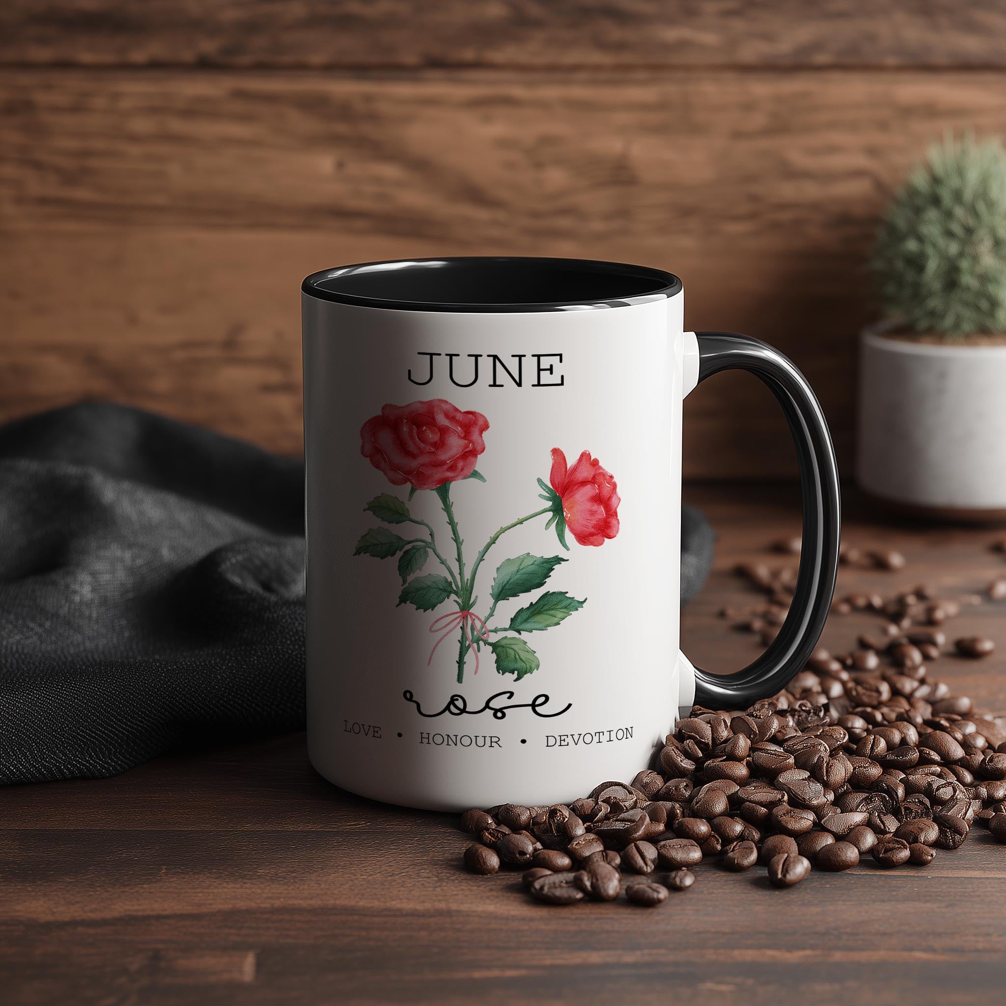 June - Rose - Birth Month Flower Mug