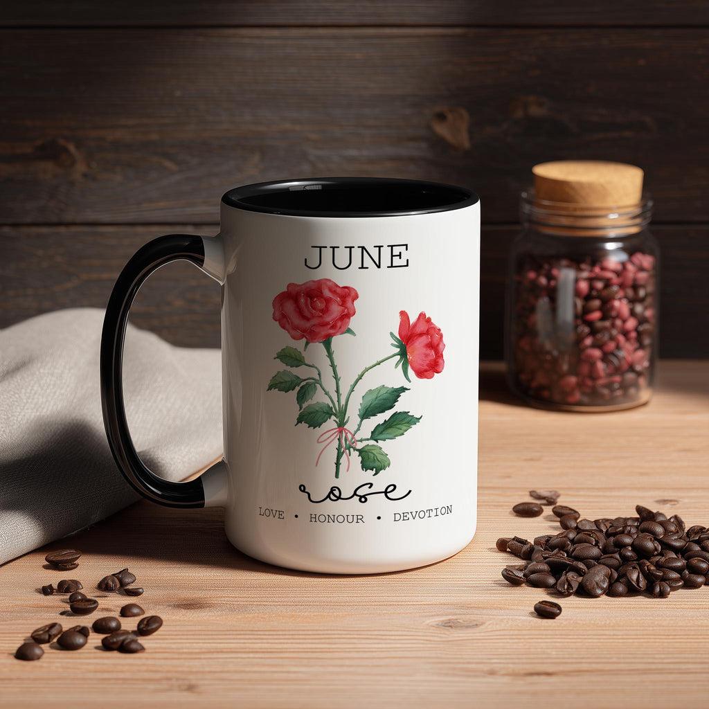 June - Rose - Birth Month Flower Mug