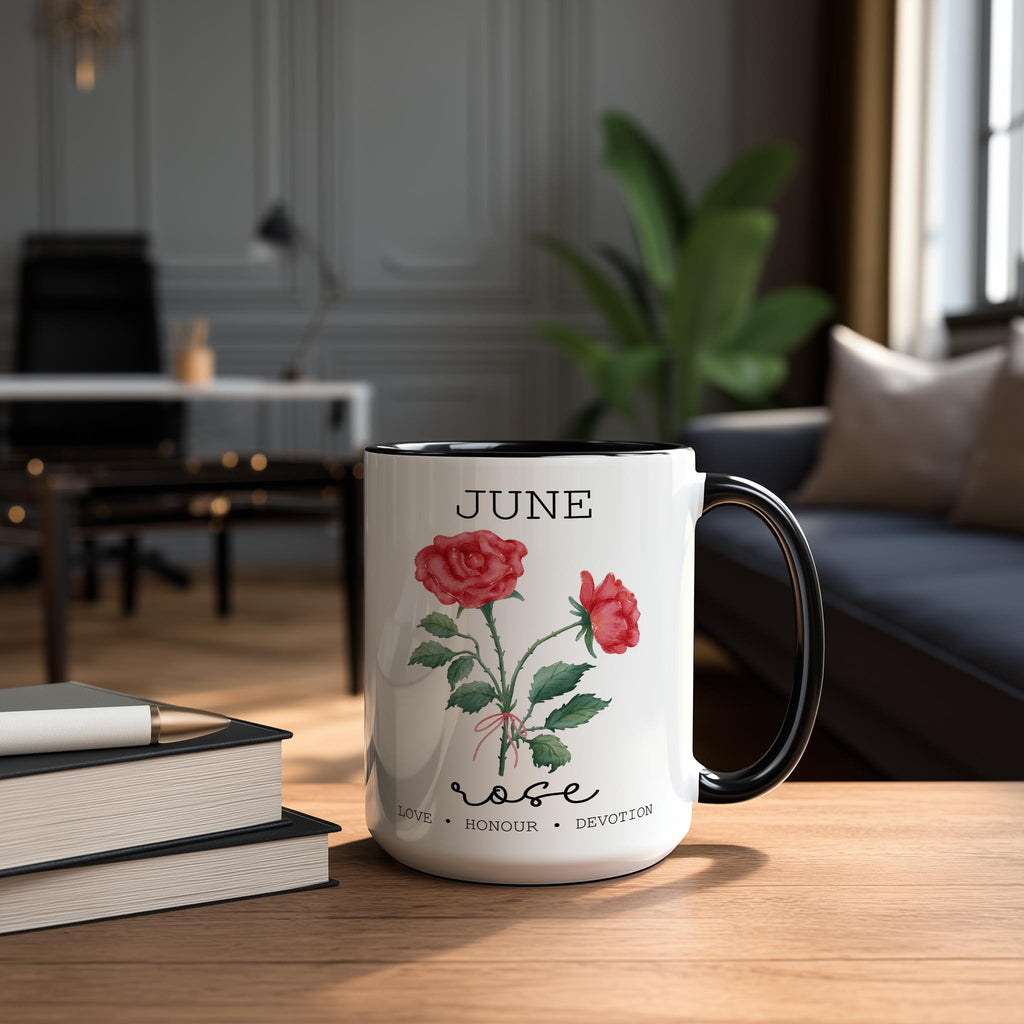 June - Rose - Birth Month Flower Mug