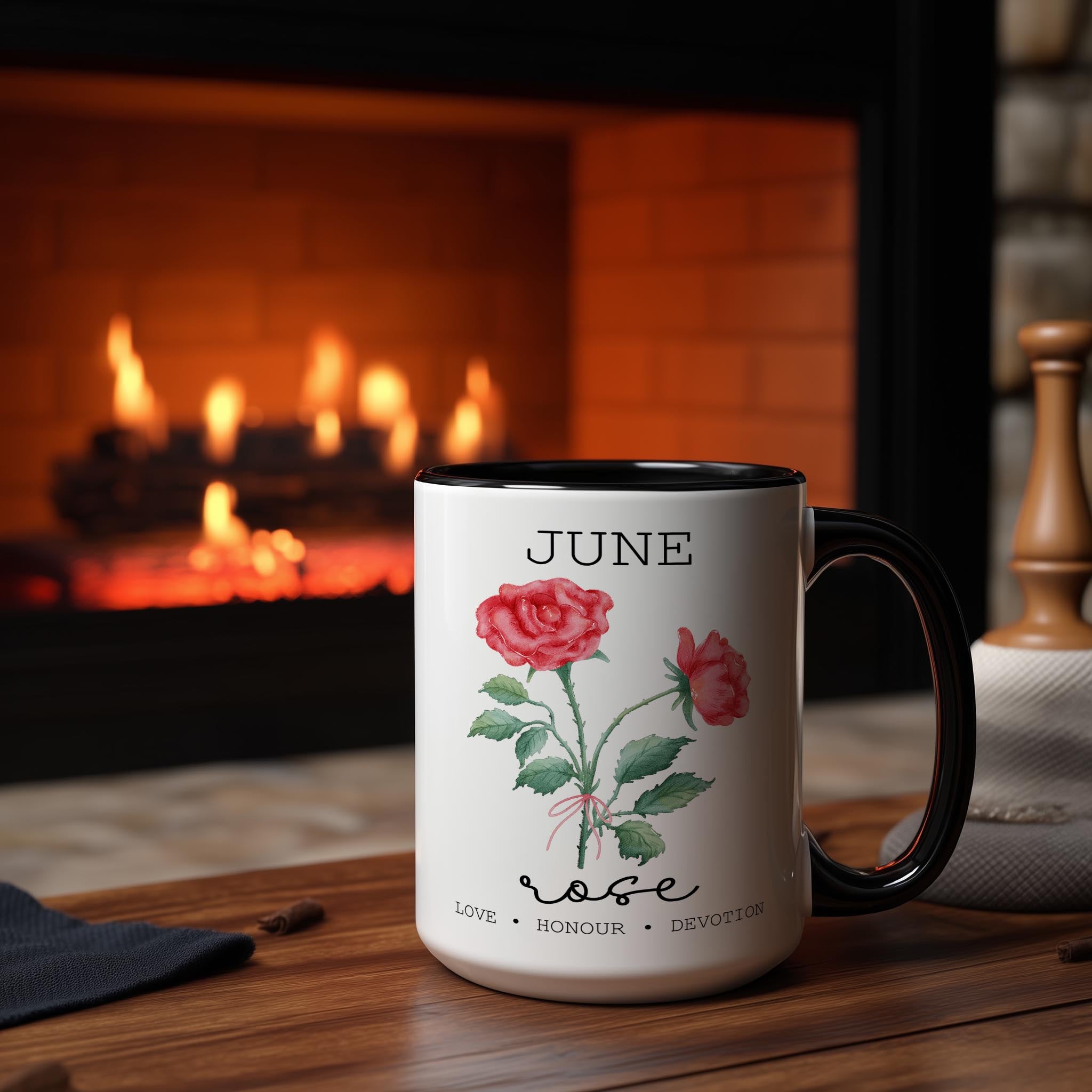 June - Rose - Birth Month Flower Mug