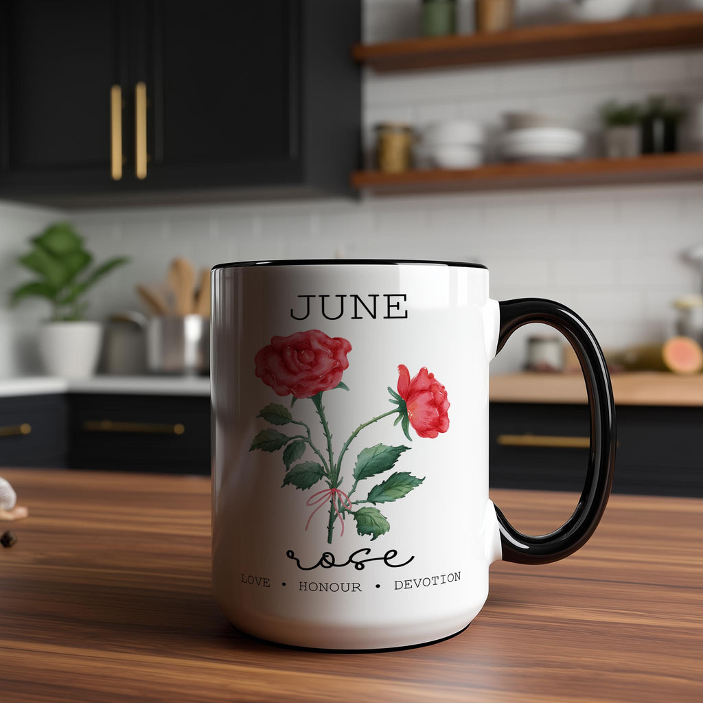 June - Rose - Birth Month Flower Mug