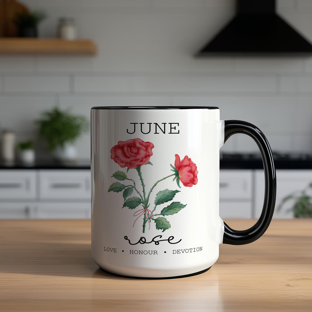 June - Rose - Birth Month Flower Mug