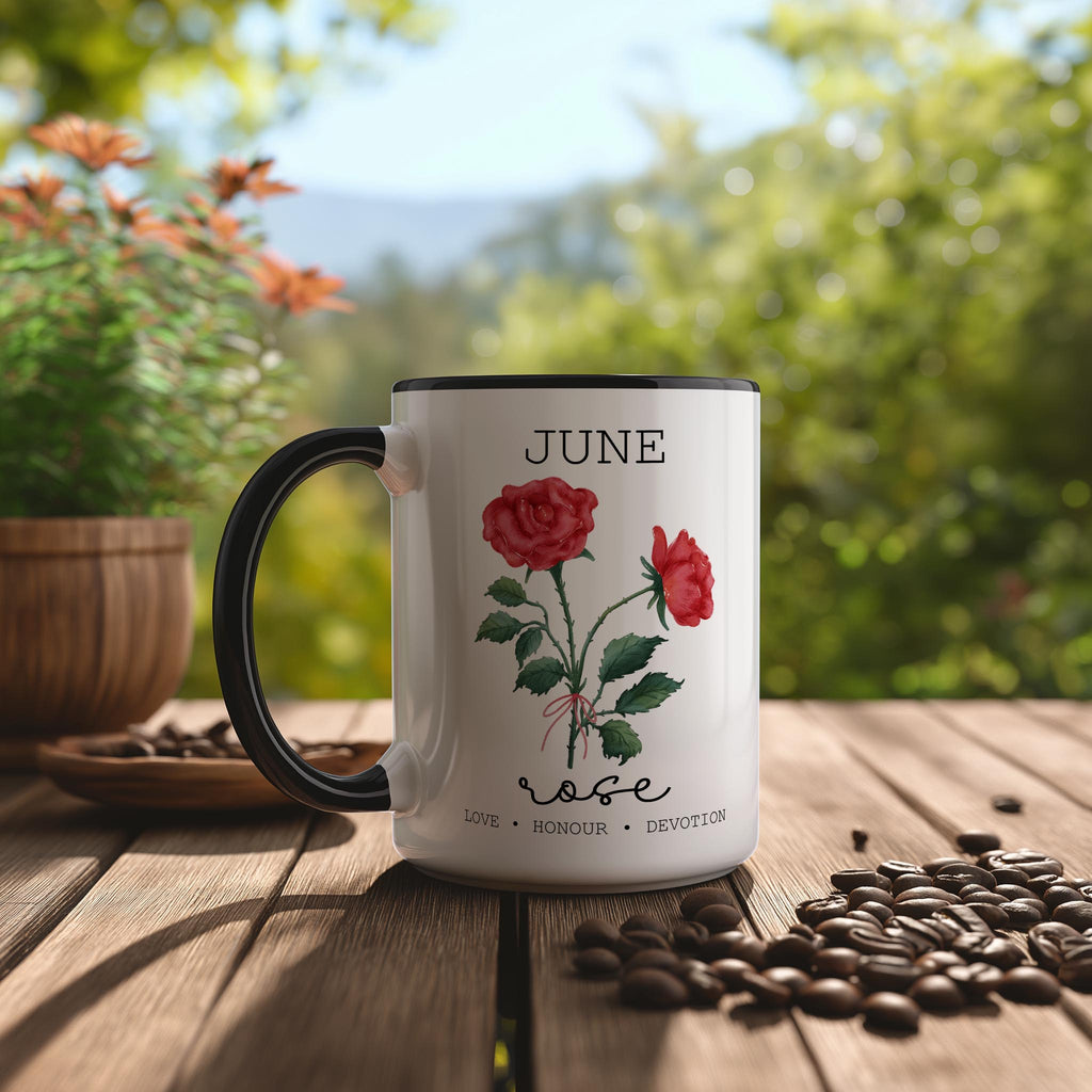 June - Rose - Birth Month Flower Mug