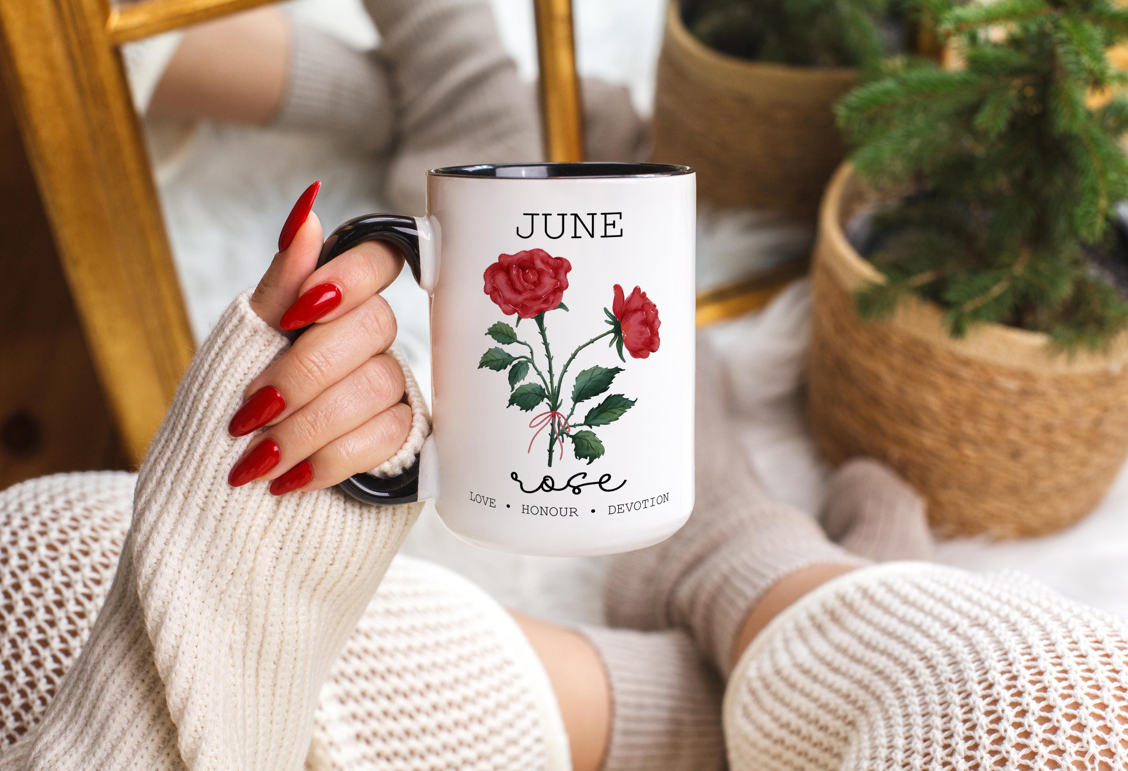June - Rose - Birth Month Flower Mug