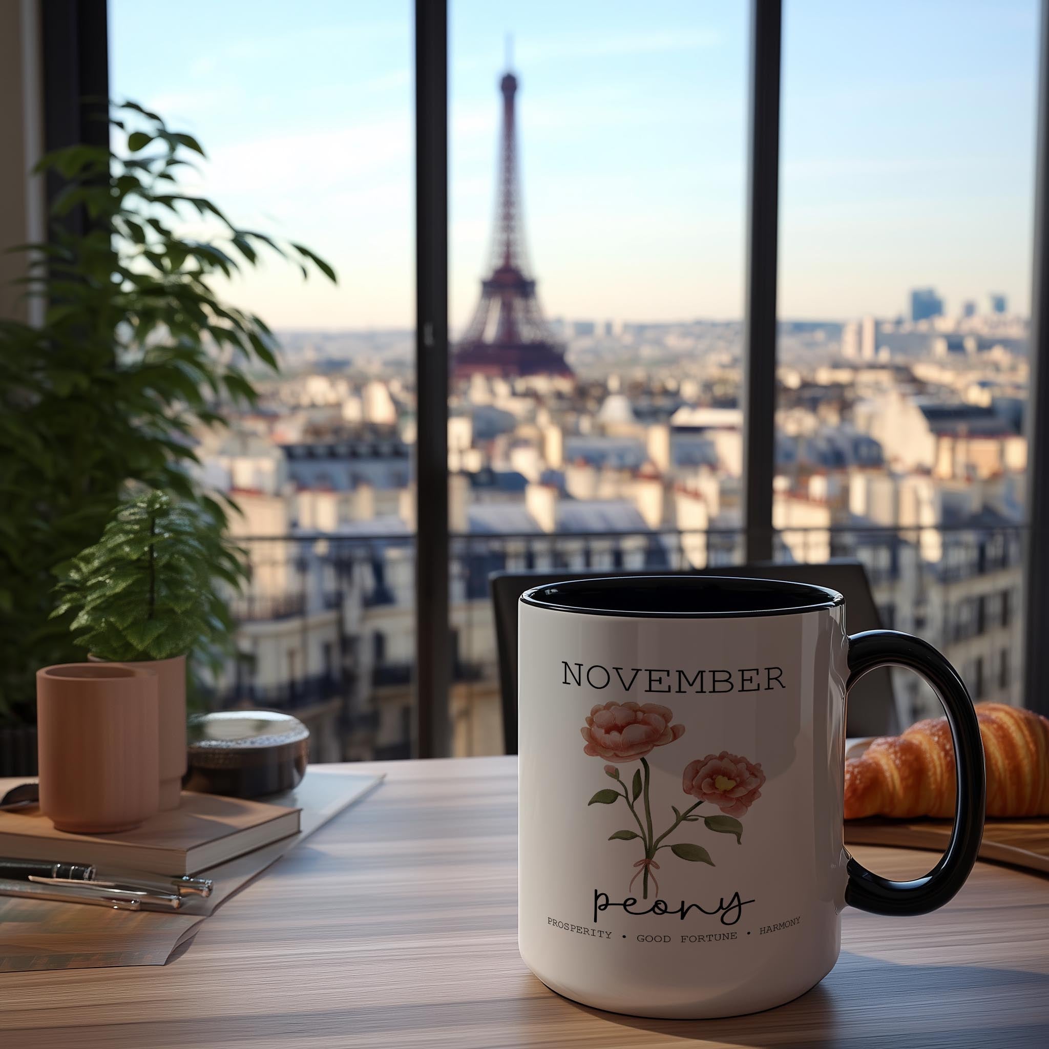 November - Peony - Birth Month Flower Mug