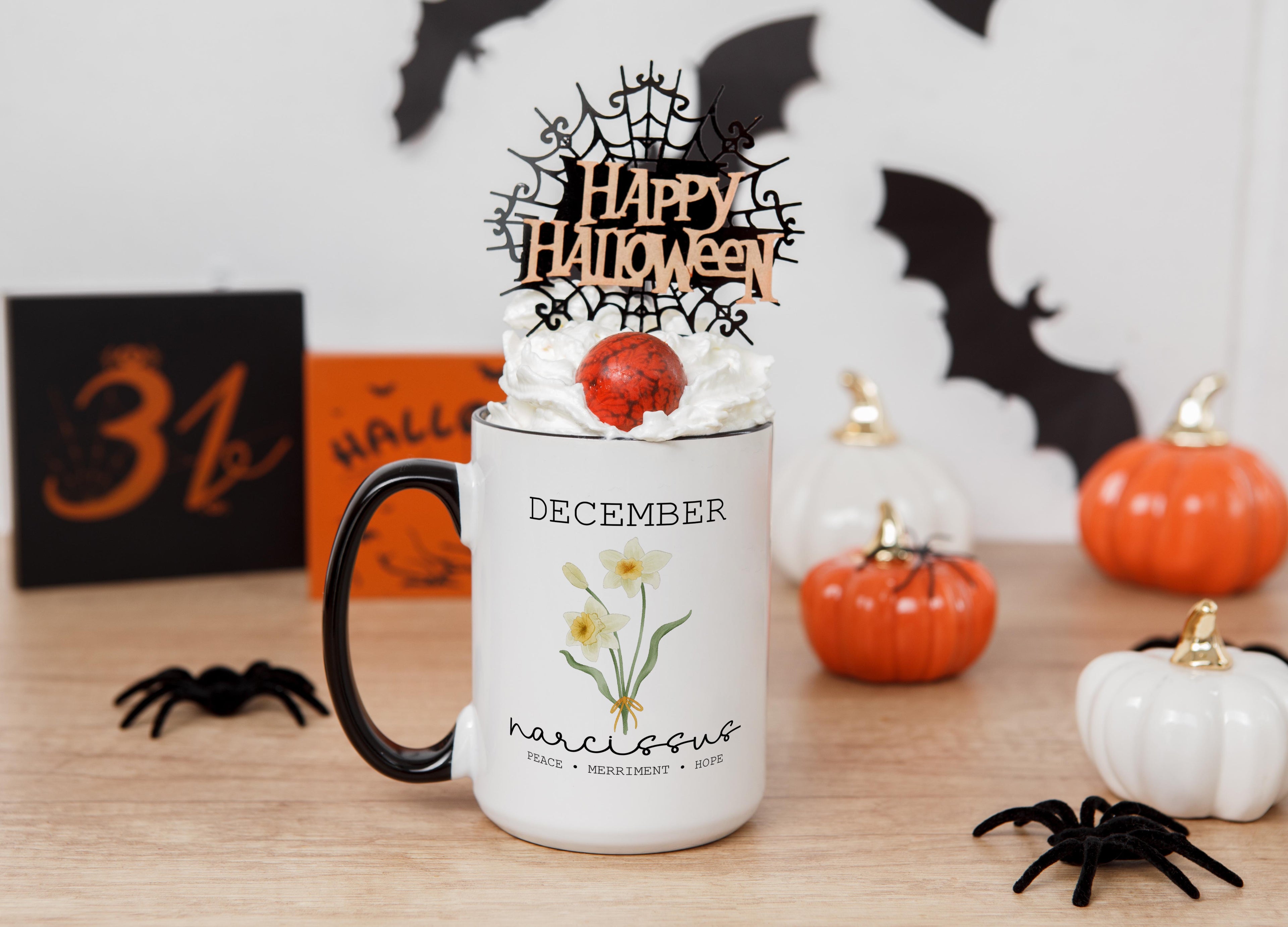 December - Narcissus - Birth Month Flower Mug