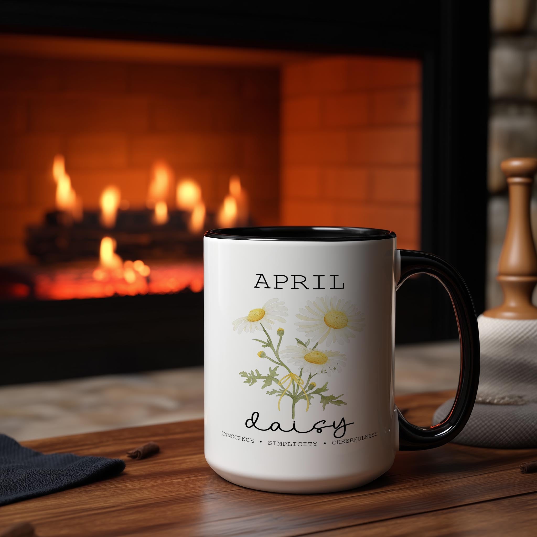 April - Daisy - Birth Month Flower Mug