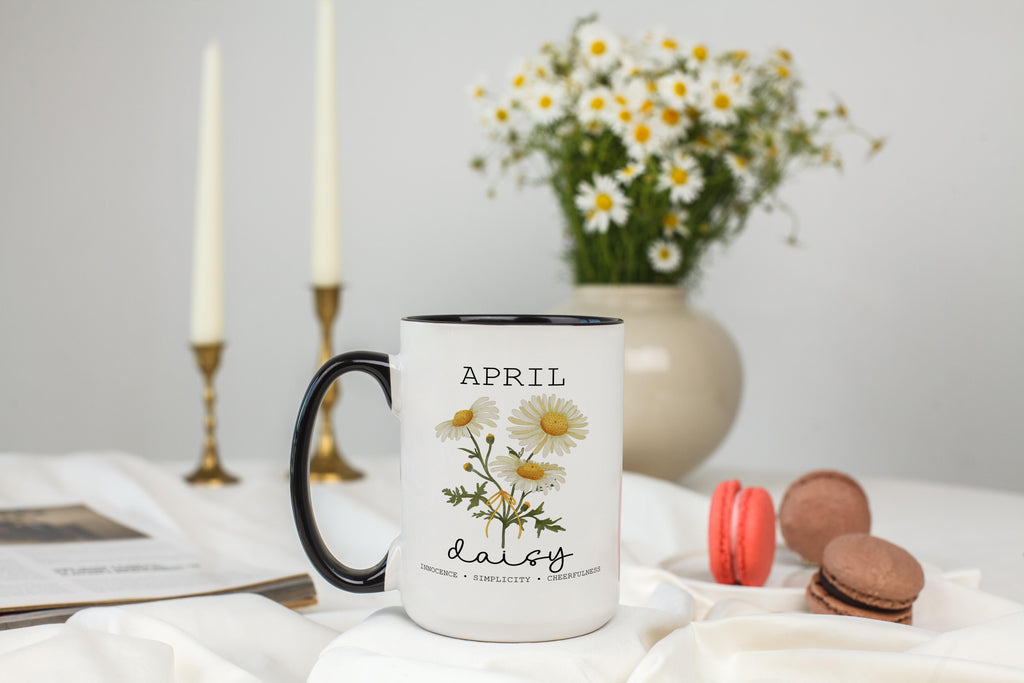 April - Daisy - Birth Month Flower Mug