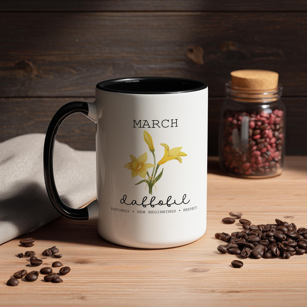 March - Daffodil - Birth Month Flower Mug