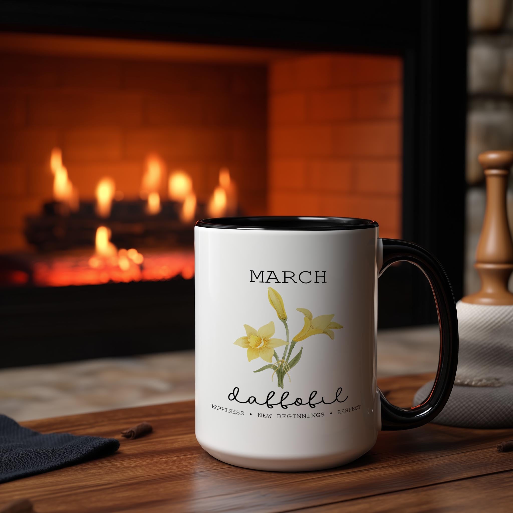March - Daffodil - Birth Month Flower Mug