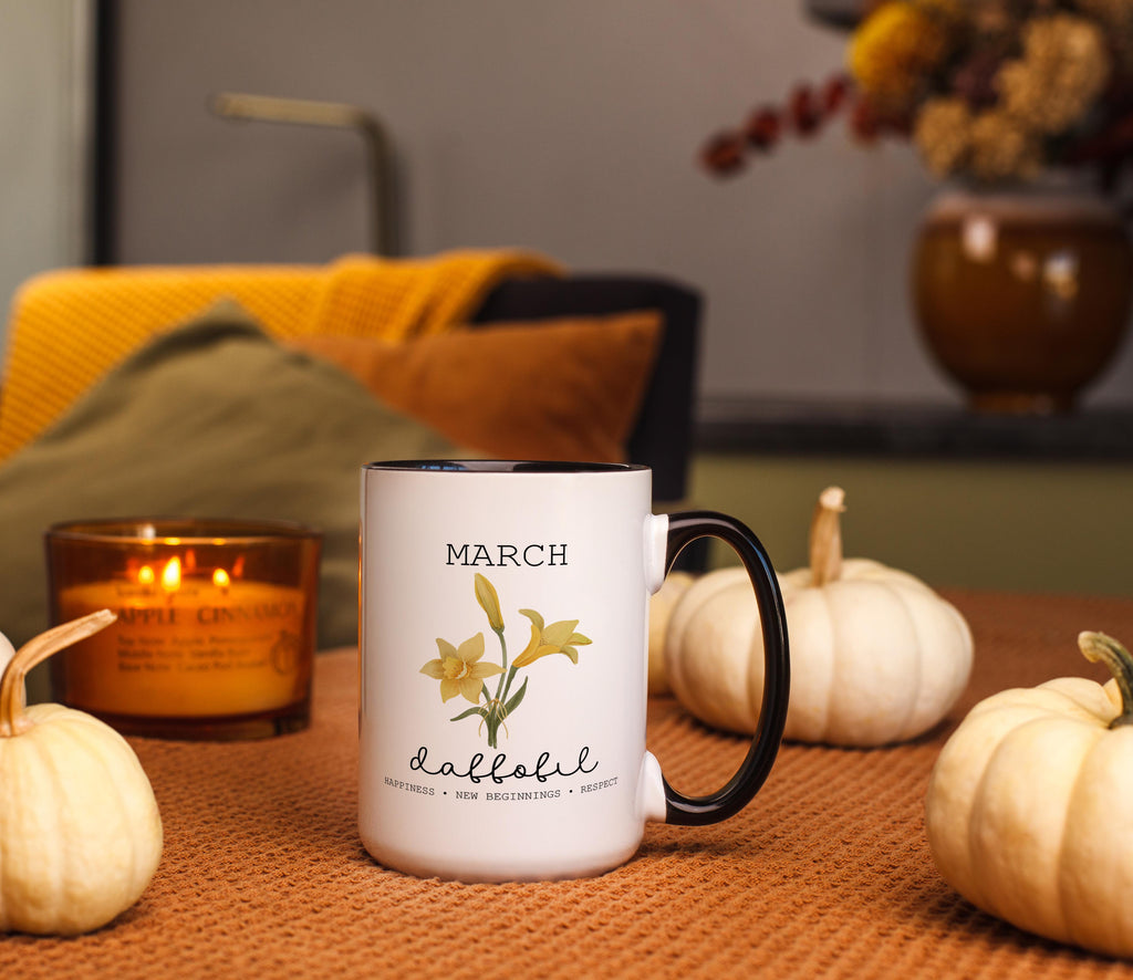 March - Daffodil - Birth Month Flower Mug