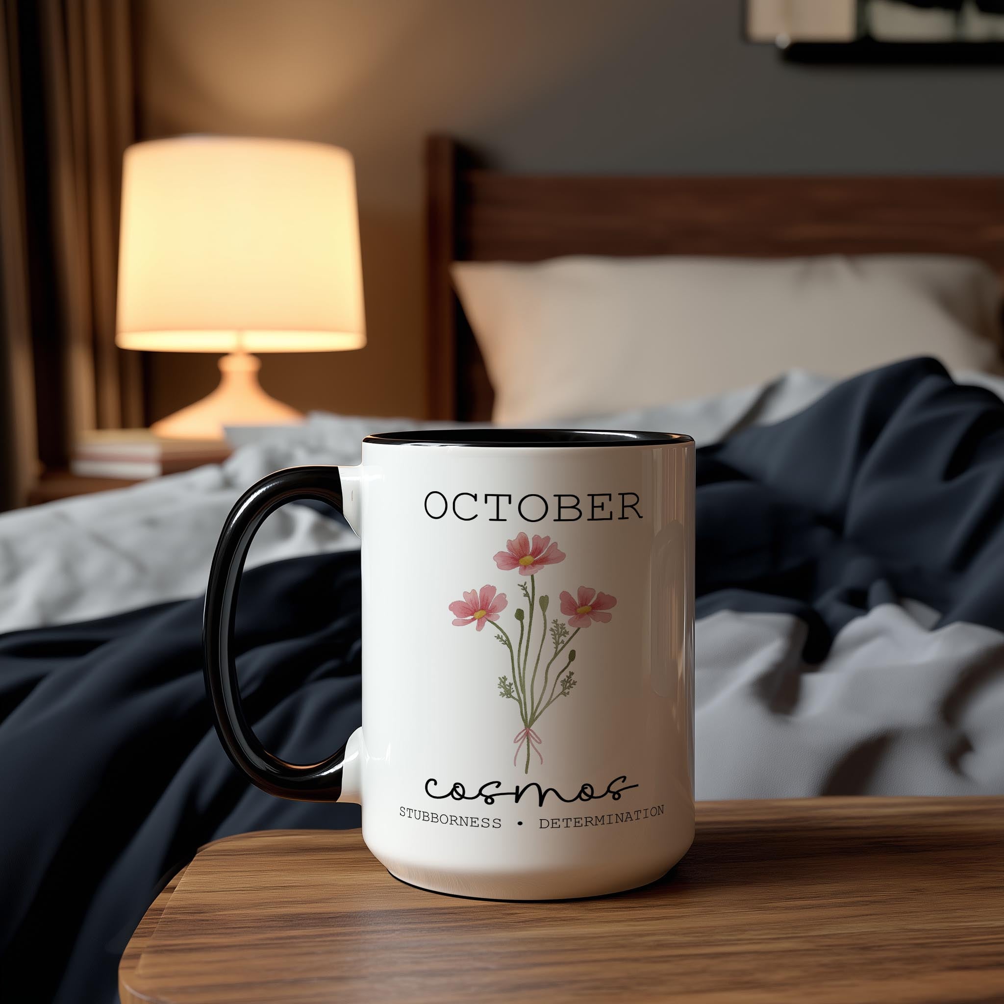 October - Cosmos - Birth Month Flower Mug