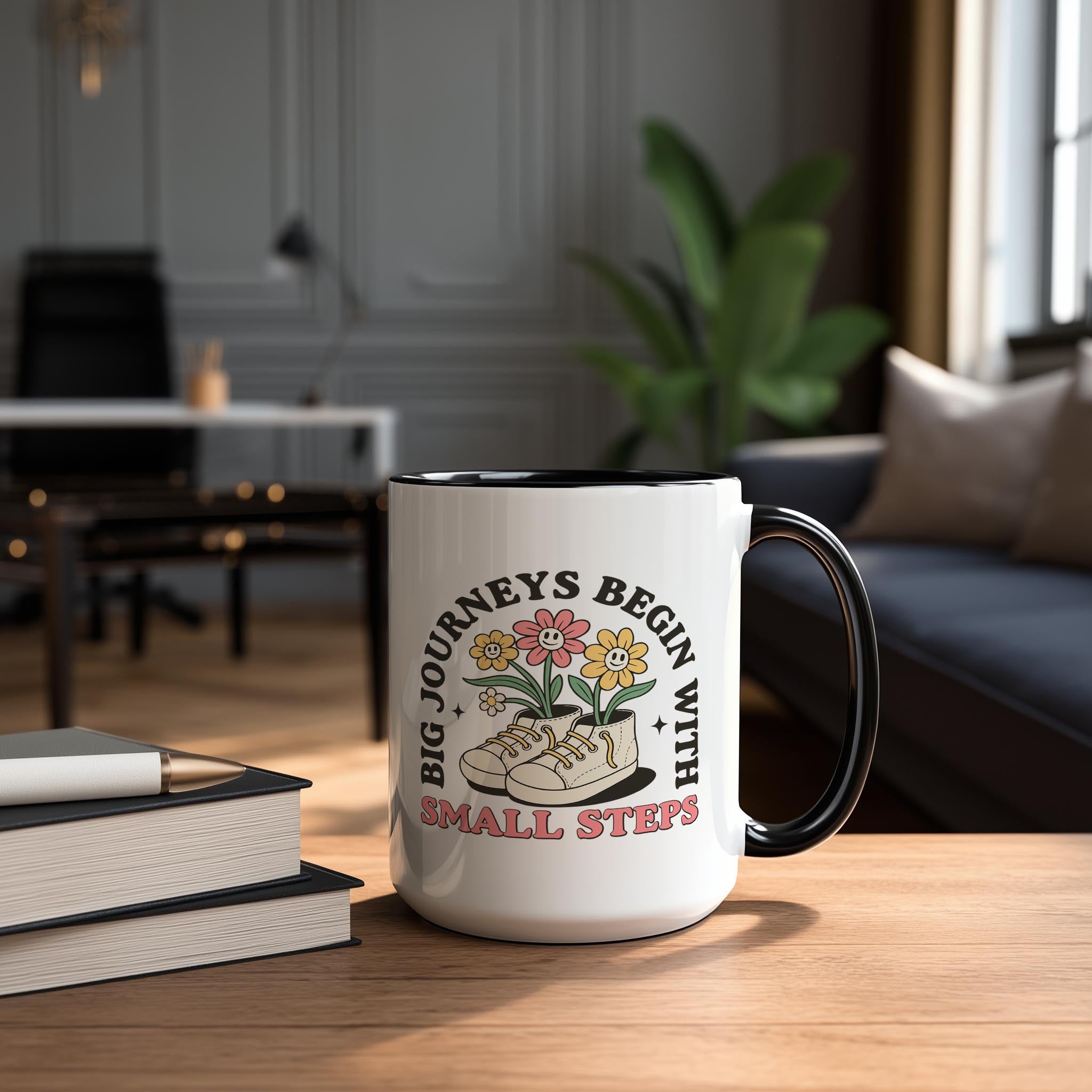 Big Journey's Begin with Small Steps - Affirmation and Motivation Mug