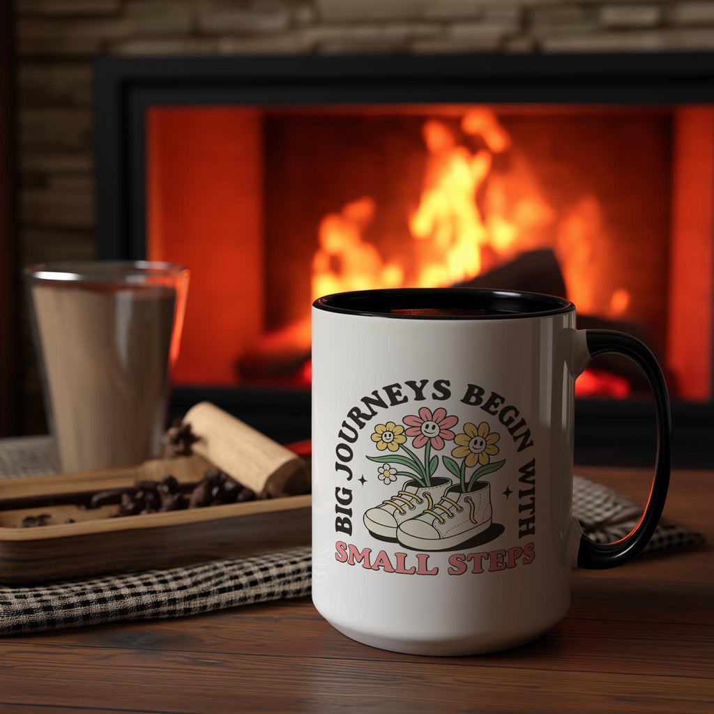 Big Journey's Begin with Small Steps - Affirmation and Motivation Mug