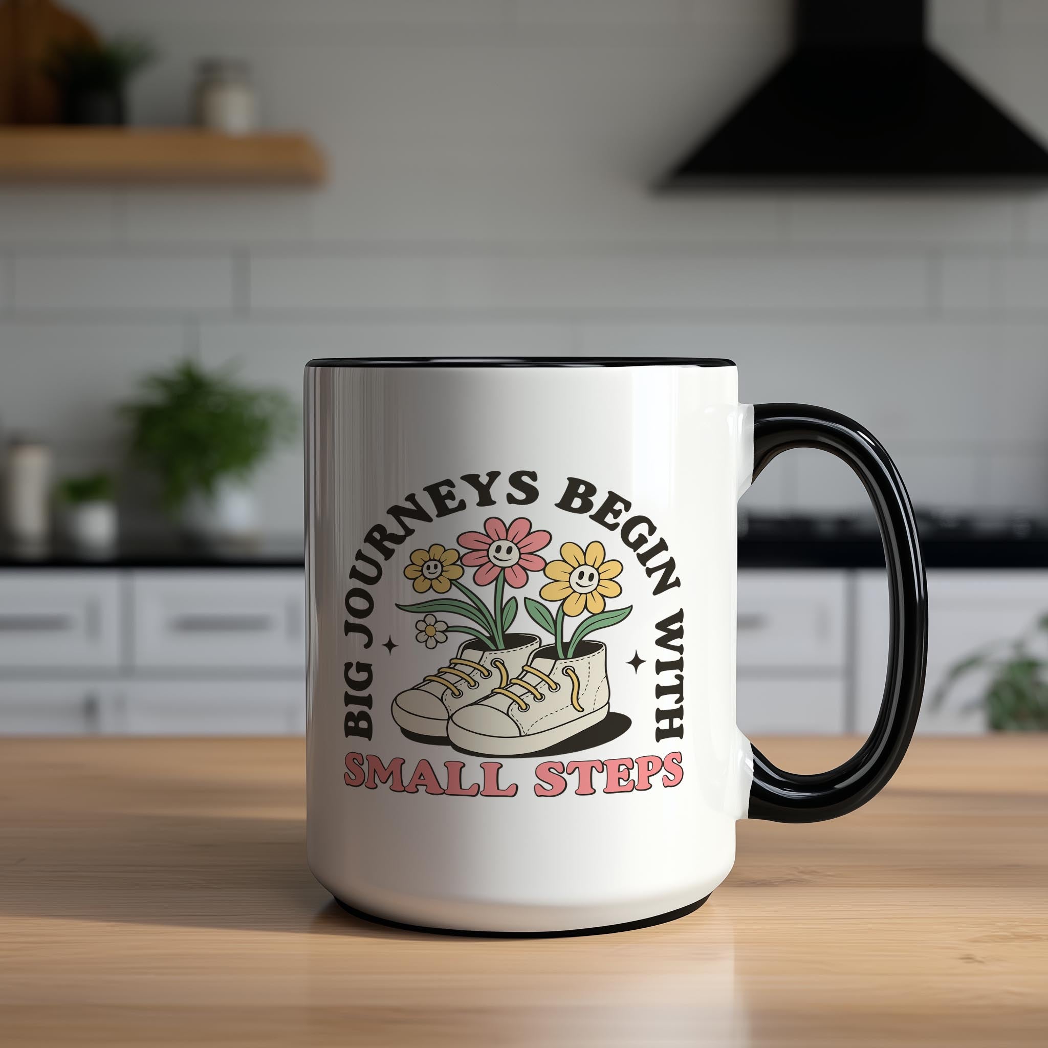 Big Journey's Begin with Small Steps - Affirmation and Motivation Mug