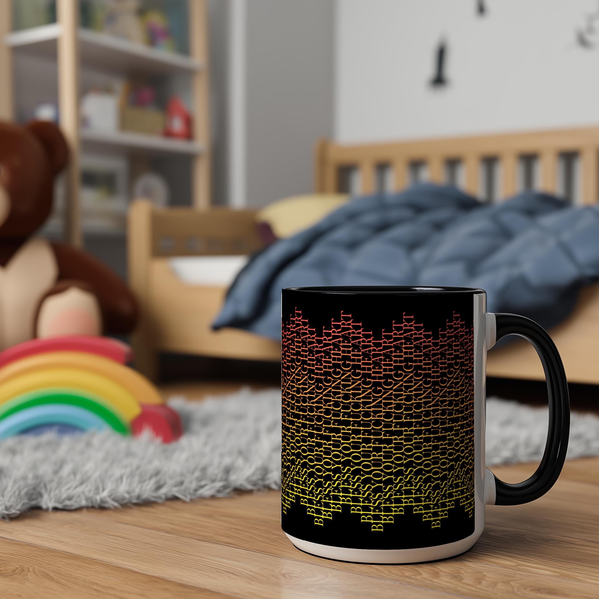 Hidden Message "Bless Your F*cking Heart" Mug
